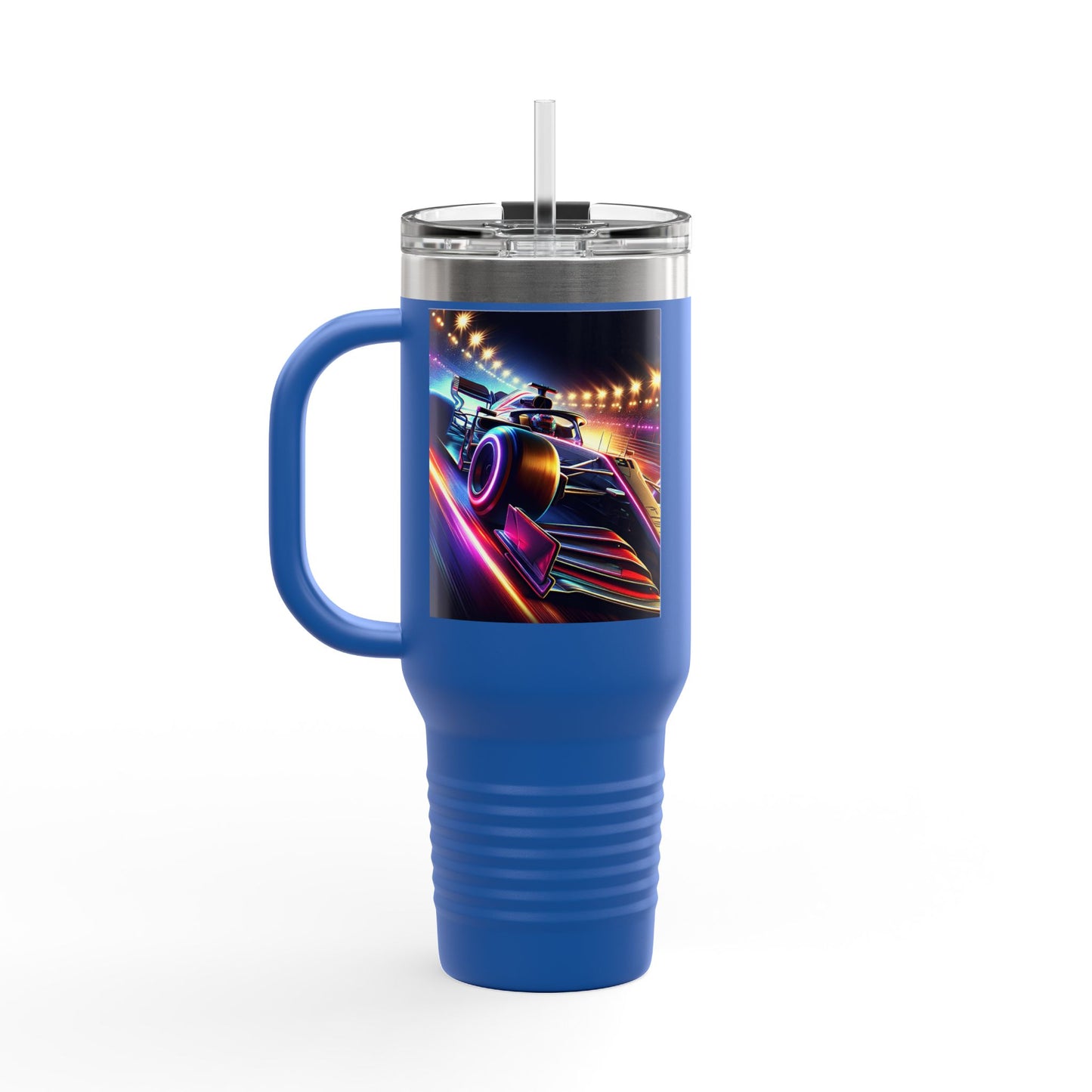Vintage F1 Insulated Travel Mug, 40oz, Perfect for Fans, Sports Events, Coffee, Tea, Water