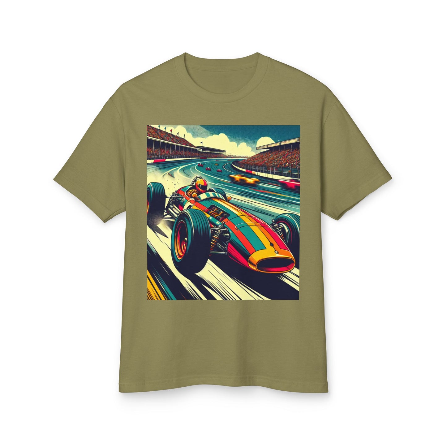 Vintage F1 Heavyweight Tee - Unisex Garment-Dyed Shirt