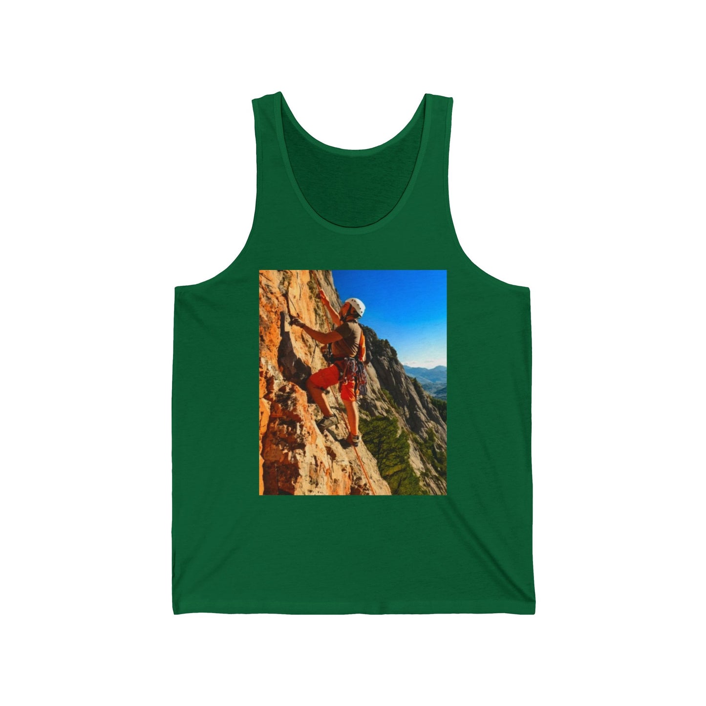 Rock Climbing Unisex Jersey Tank Top - Perfect for Festivals & Casual Wear
