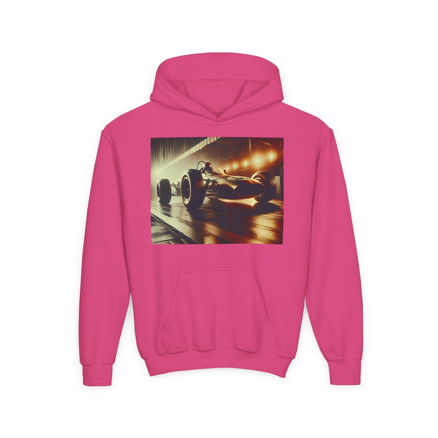 Vintage F1 Youth Hoodie - Heavy Blend Sweatshirt