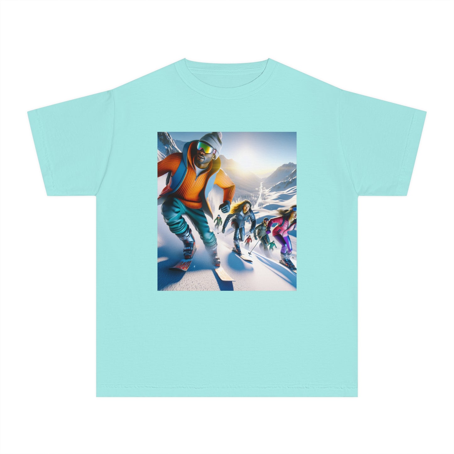 Skiing Youth Midweight Tee