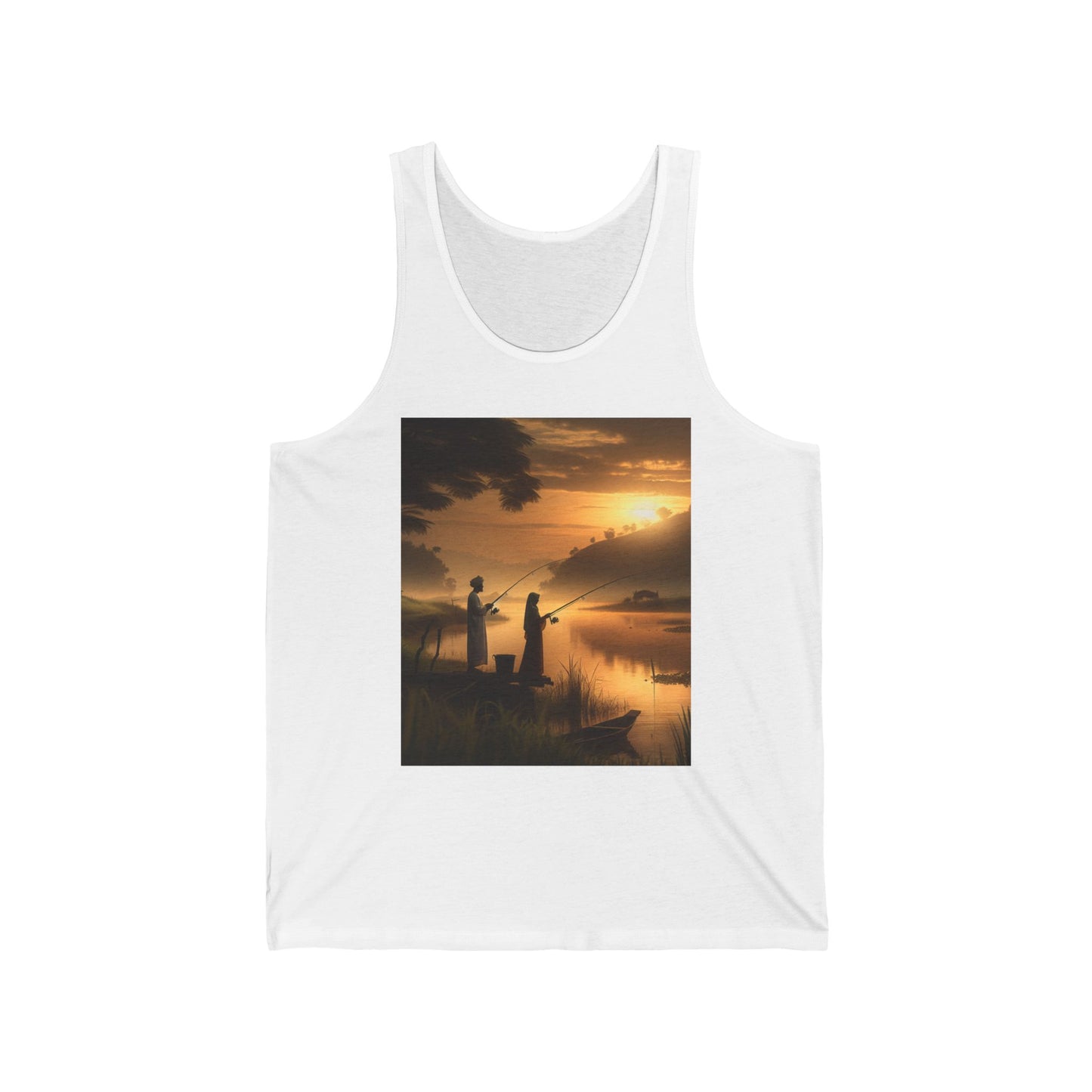 Fishing Unisex Jersey Tank Top - Perfect for Festivals & Casual Wear