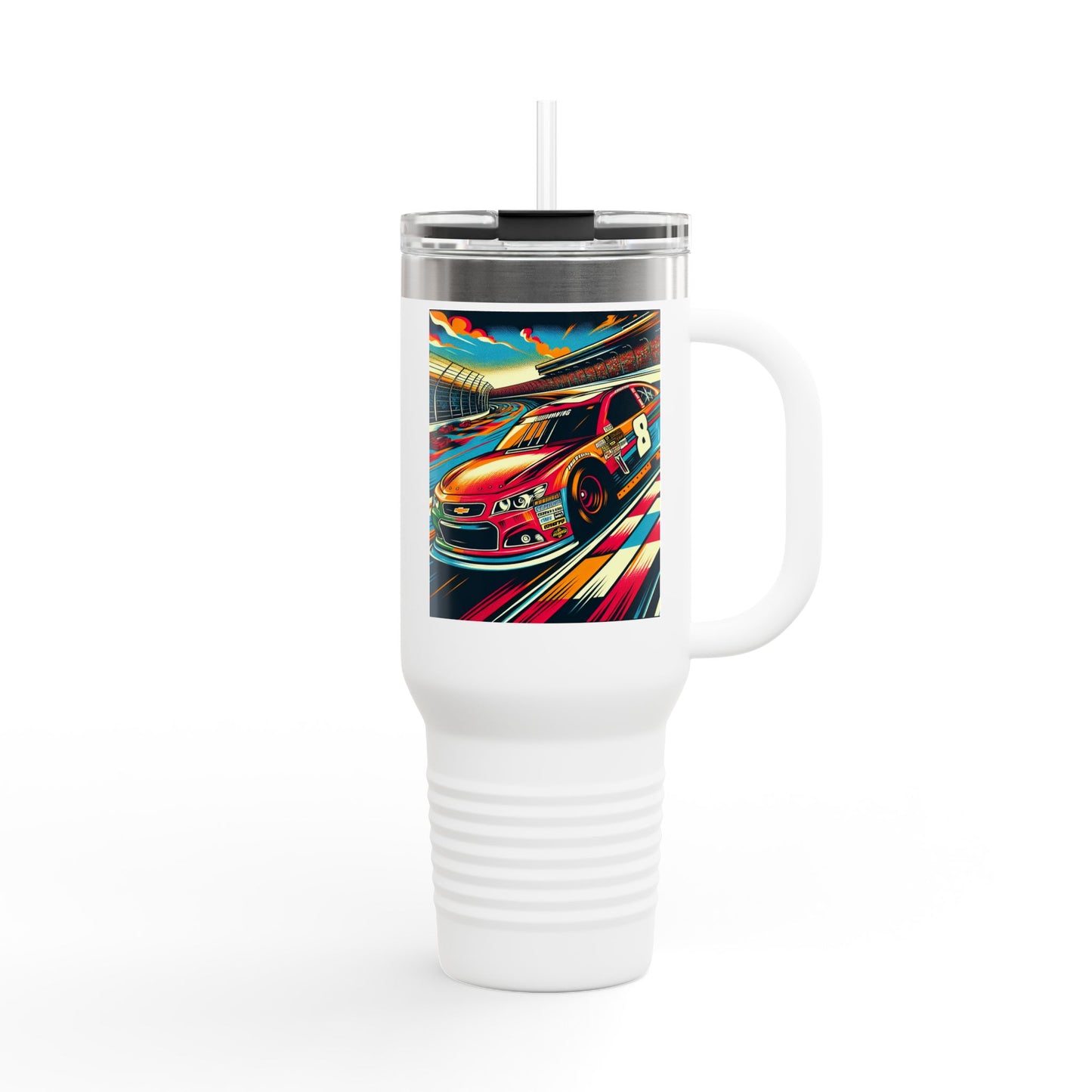 Vintage NASCAR Insulated Travel Mug, 40oz, Perfect for Fans, Sports Events, Coffee, Tea, Water