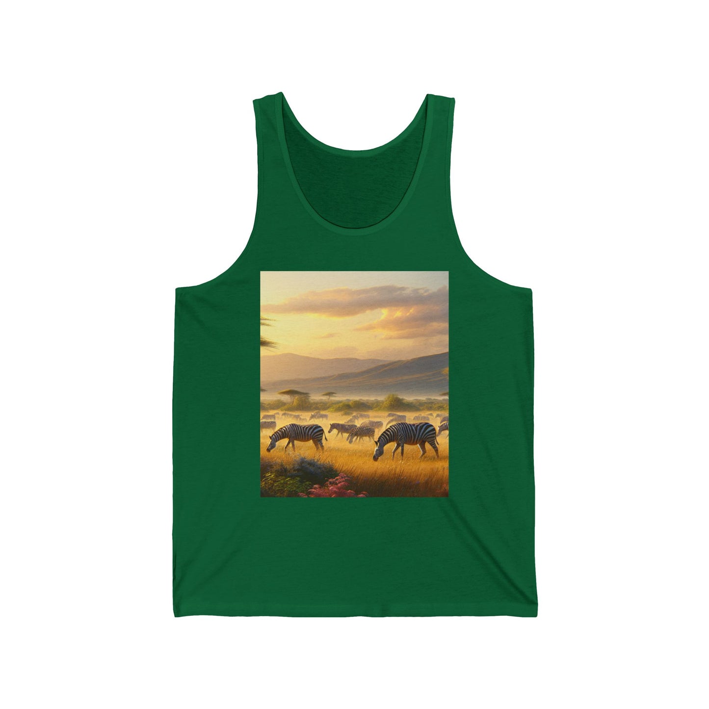 Zebras Unisex Jersey Tank Top - Perfect for Festivals & Casual Wear