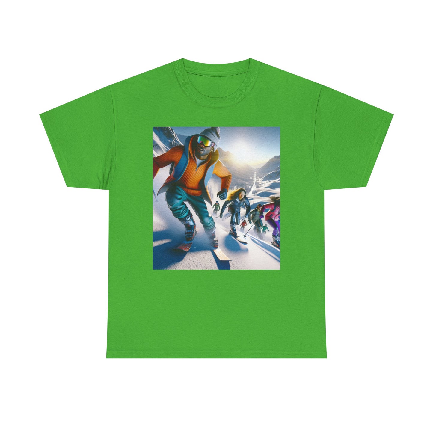 Skiing Women's Heavy Cotton Tee