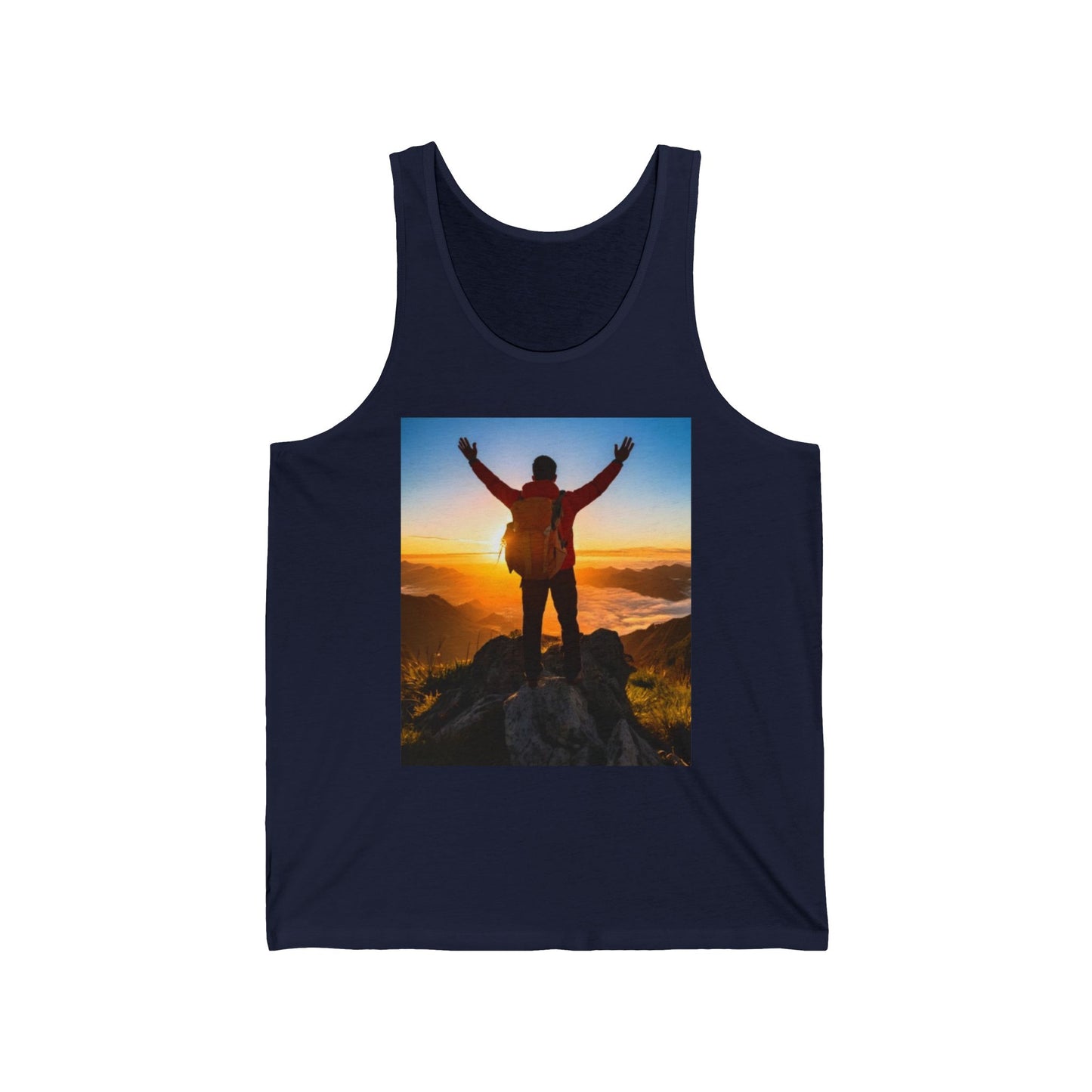 Hiking Unisex Jersey Tank Top - Perfect for Festivals & Casual Wear