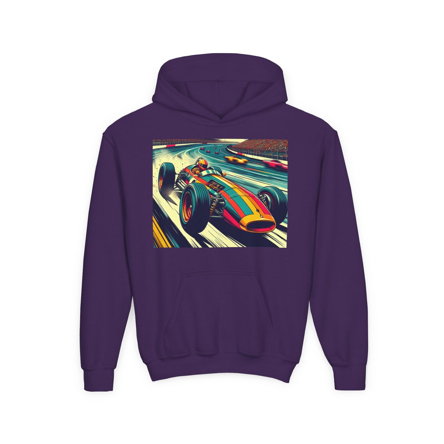 Vintage F1 Youth Hoodie - Heavy Blend Sweatshirt