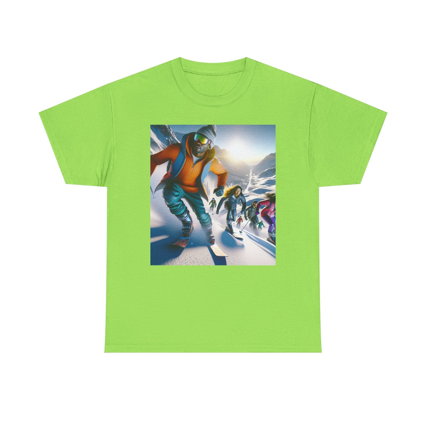 Skiing Women's Heavy Cotton Tee