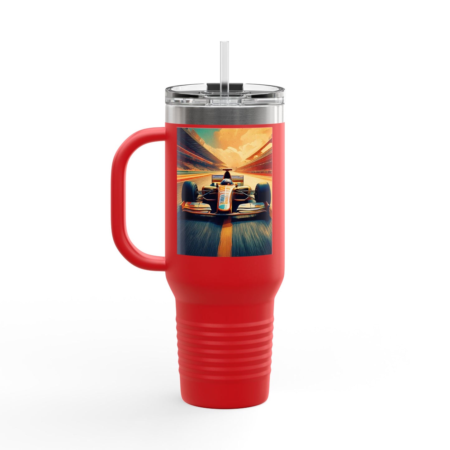 Vintage F1 Insulated Travel Mug, 40oz, Perfect for Fans, Sports Events, Coffee, Tea, Water
