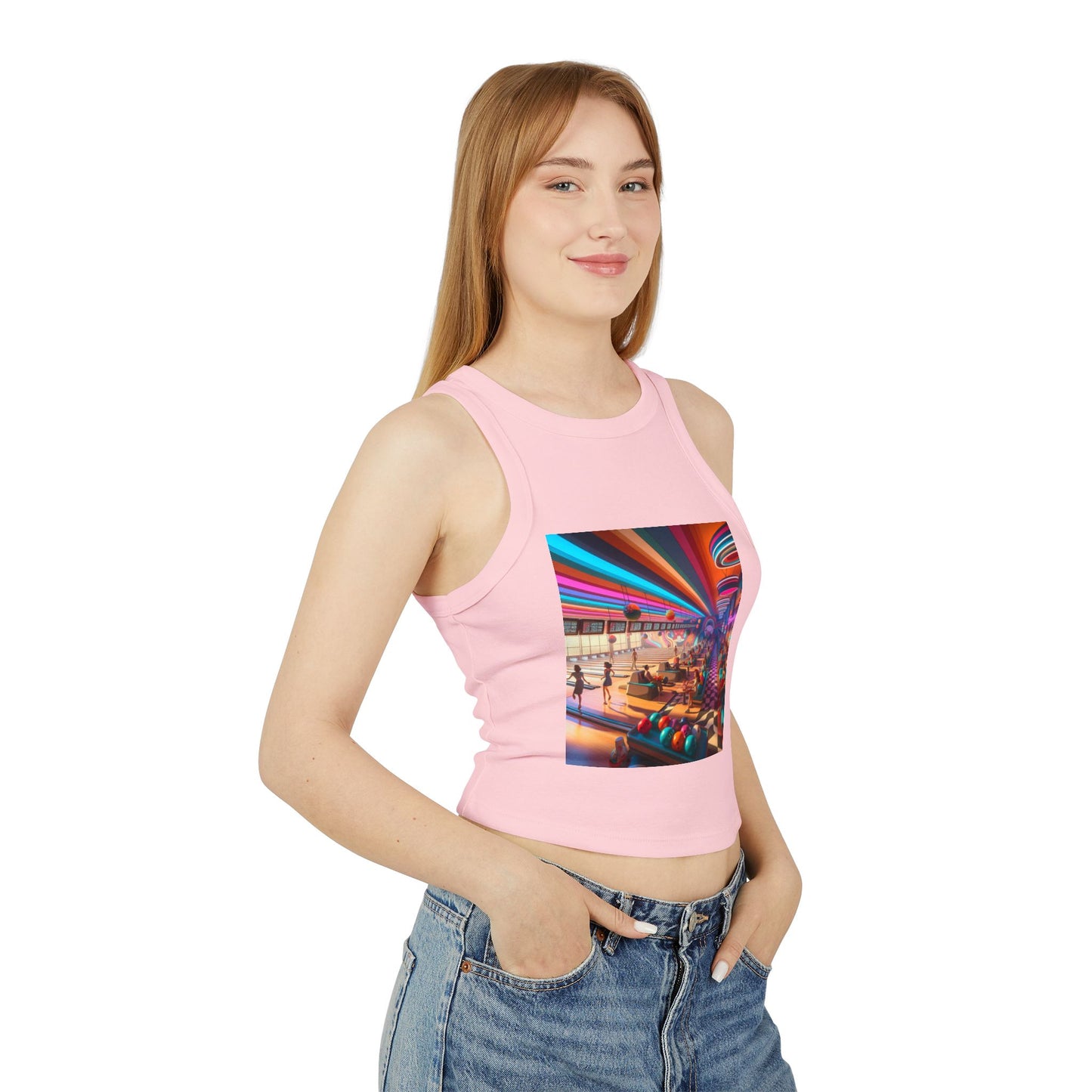 Bowling Women's Micro Rib Racer Tank Top