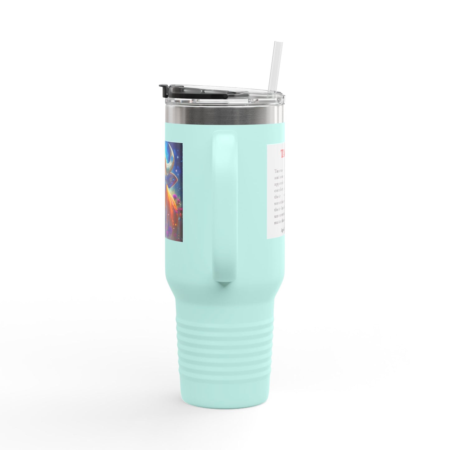 Taurus Insulated Travel Mug, 40oz, Perfect for Zodiac Fans, Coffee, Tea, Water
