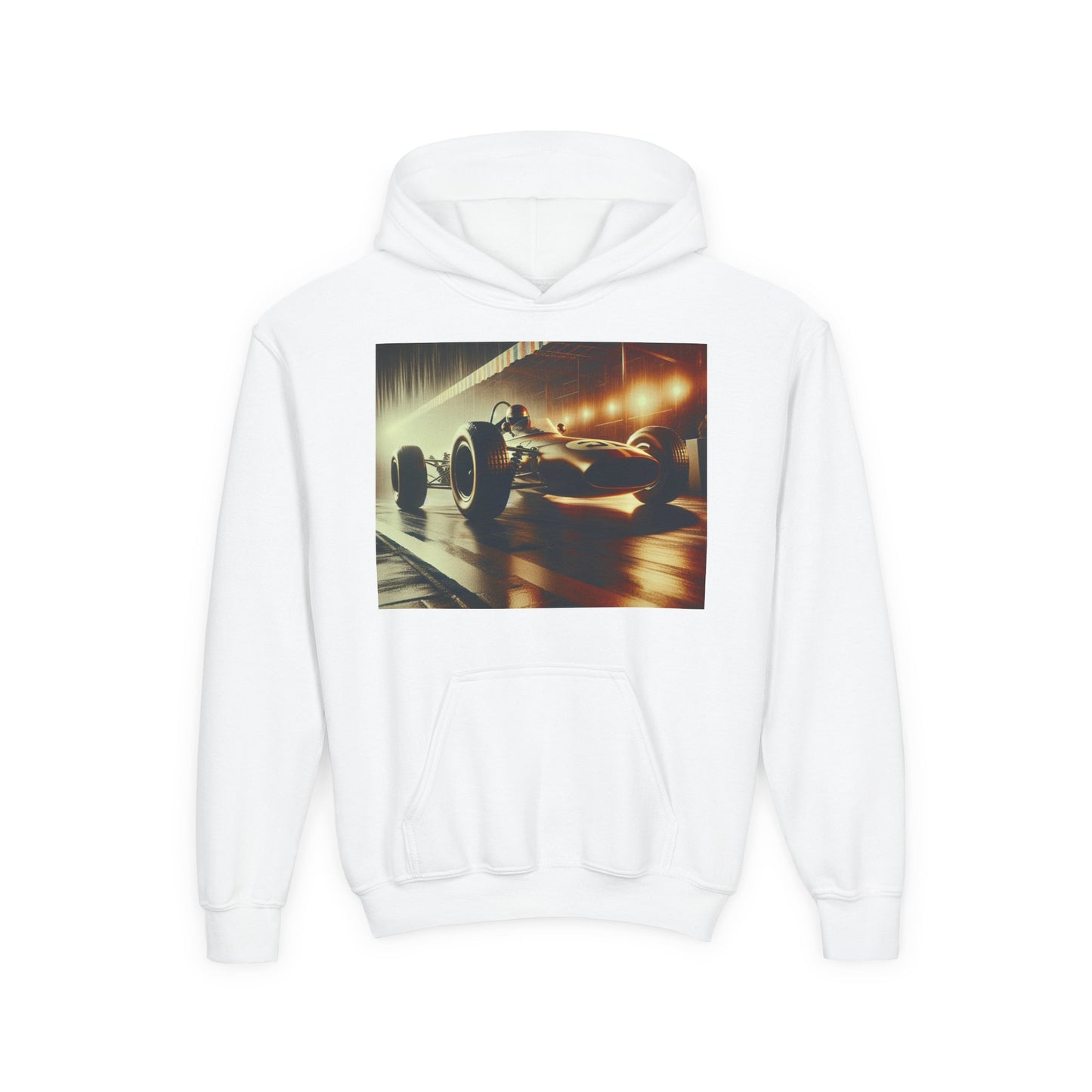 Vintage F1 Youth Hoodie - Heavy Blend Sweatshirt