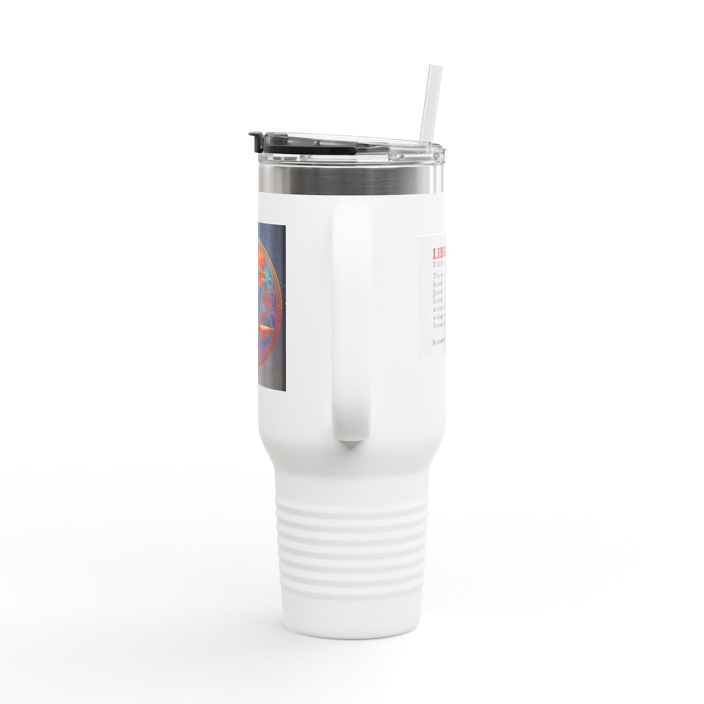 Libra Insulated Travel Mug, 40oz, Perfect for Zodiac Fans, Coffee, Tea, Water
