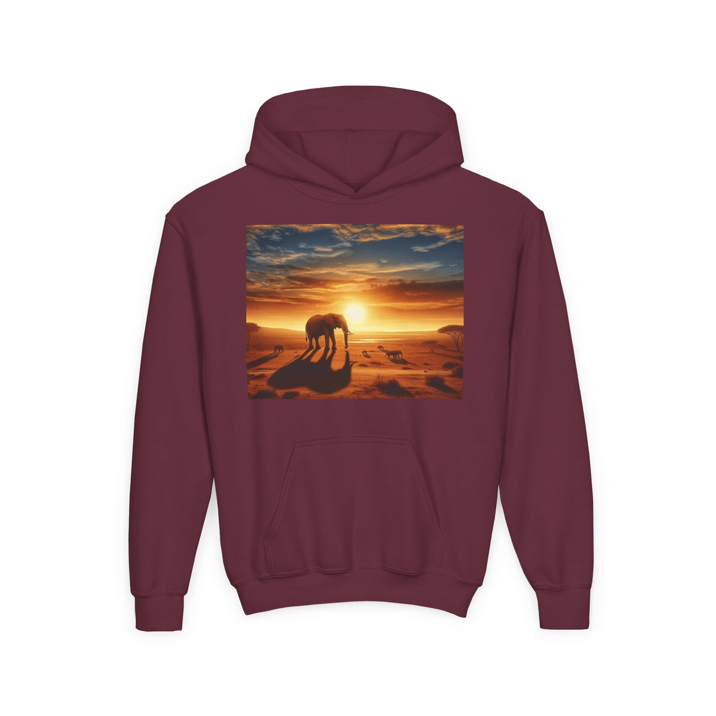 Elephants Youth Hoodie - Heavy Blend Sweatshirt
