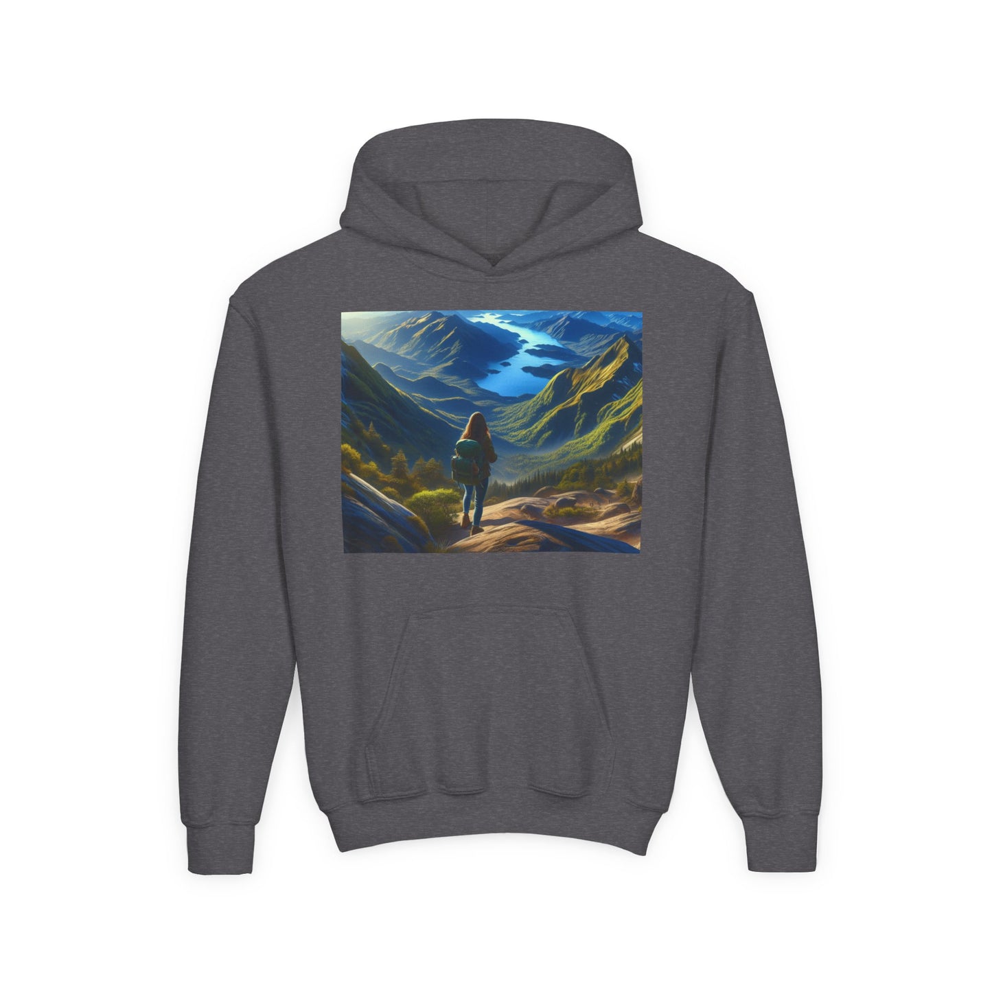 Hiking Youth Hoodie - Heavy Blend Sweatshirt