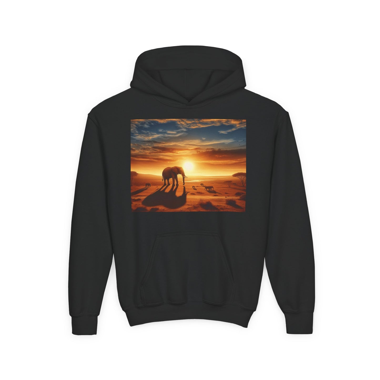 Elephants Youth Hoodie - Heavy Blend Sweatshirt