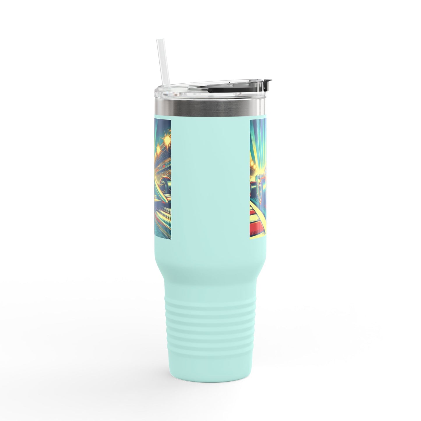 Vintage F1 Insulated Travel Mug, 40oz, Perfect for Fans, Sports Events, Coffee, Tea, Water