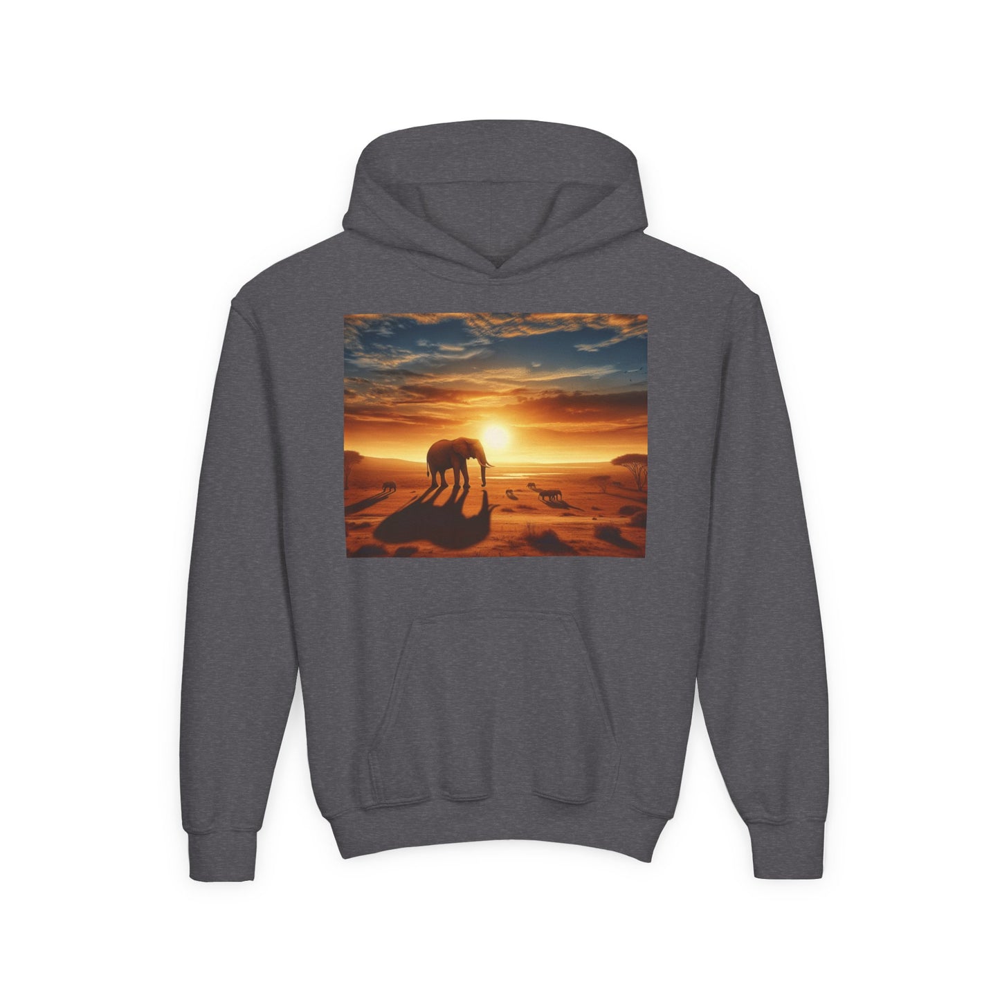 Elephants Youth Hoodie - Heavy Blend Sweatshirt