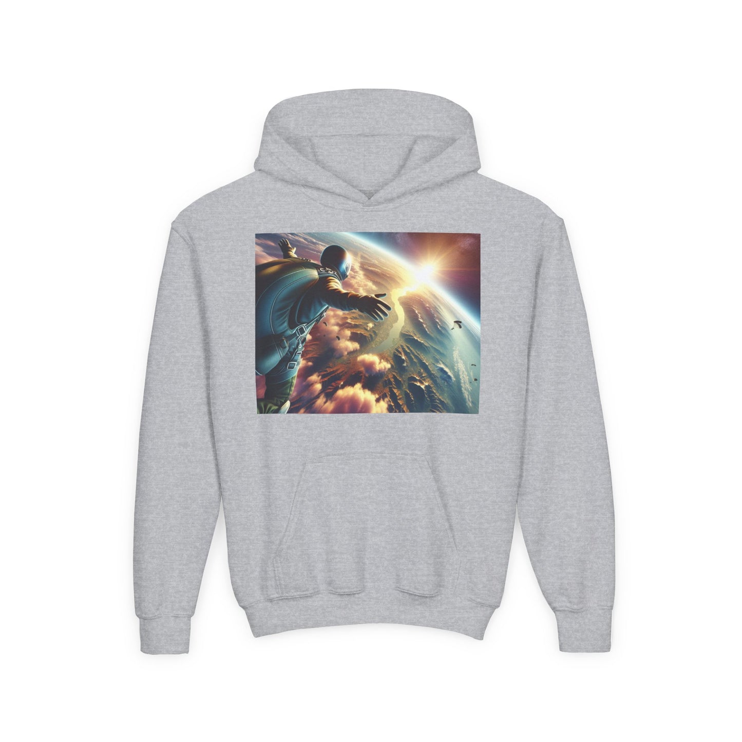 Skydiving Youth Hoodie - Heavy Blend Sweatshirt