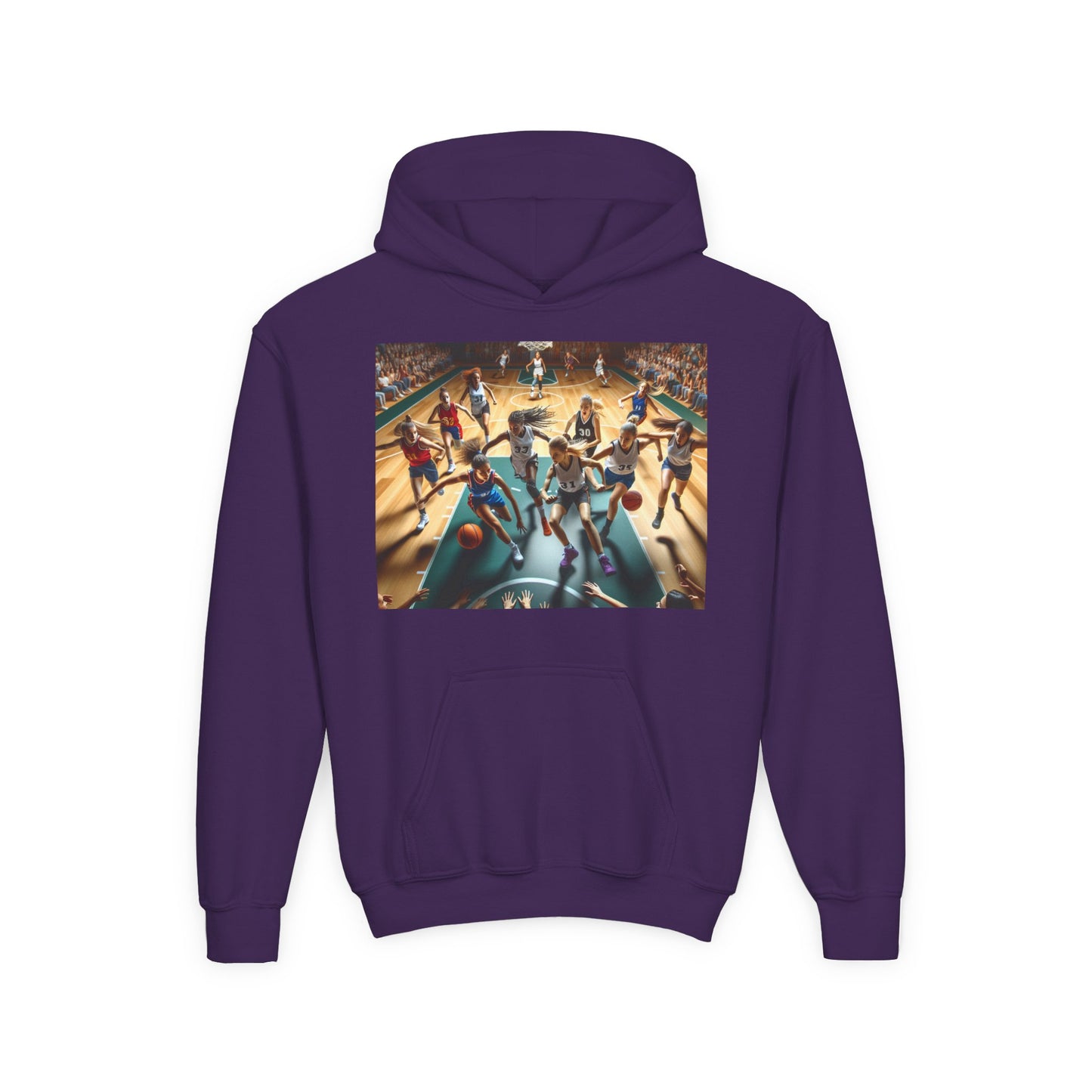 Basketball Youth Hoodie - Heavy Blend Sweatshirt