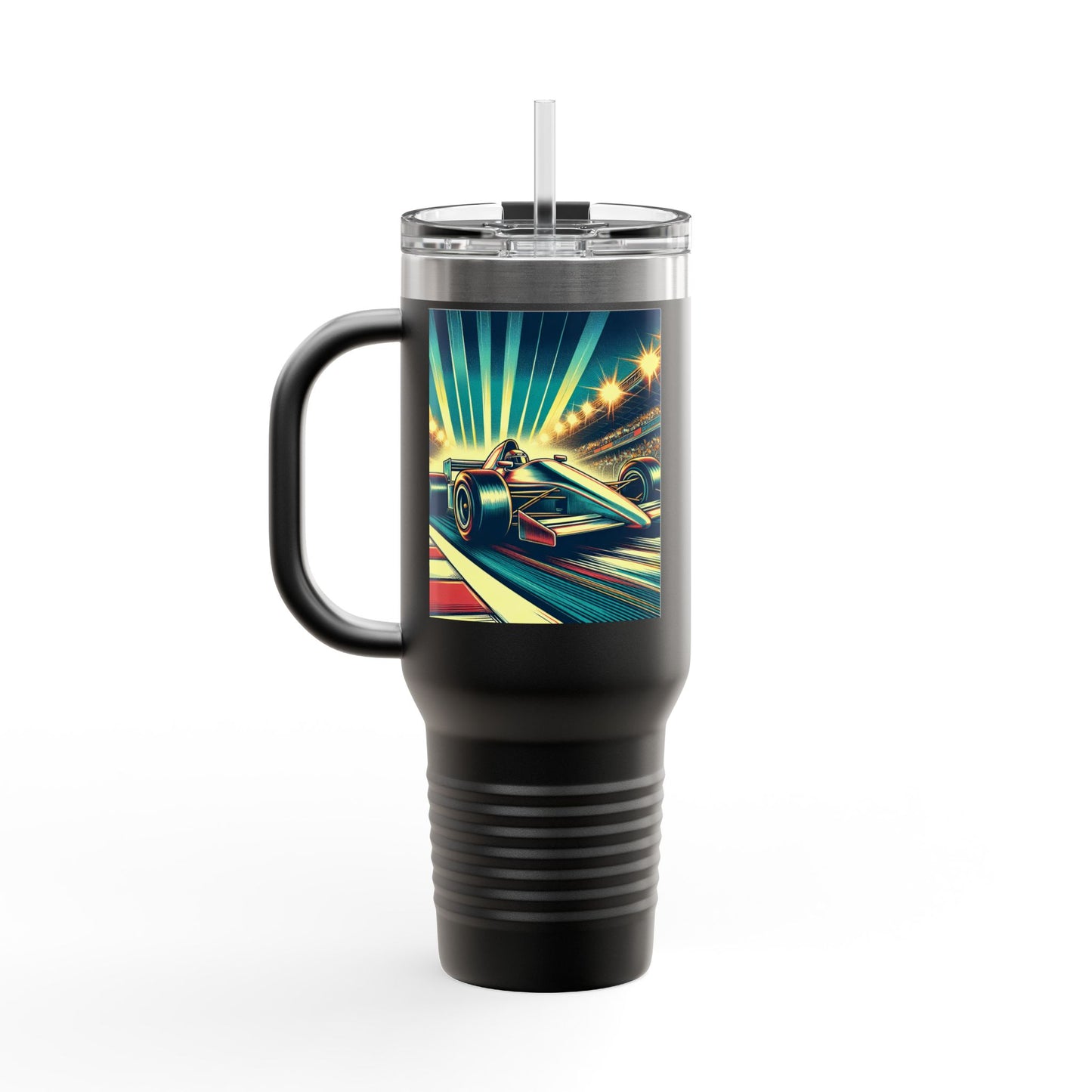Vintage F1 Insulated Travel Mug, 40oz, Perfect for Fans, Sports Events, Coffee, Tea, Water