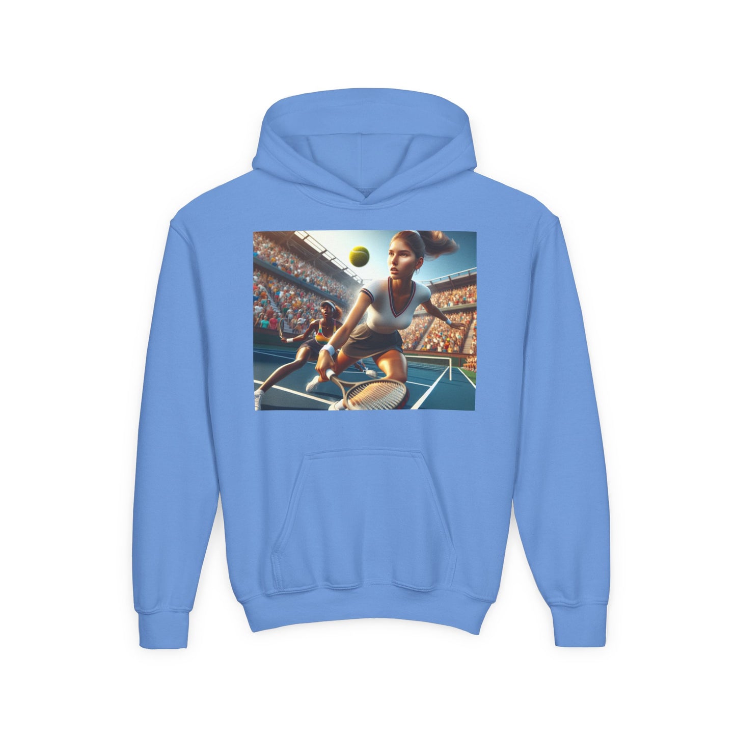 Youth Tennis Champion Hoodie - Sporty Heavy Blend Sweatshirt for Young Athletes