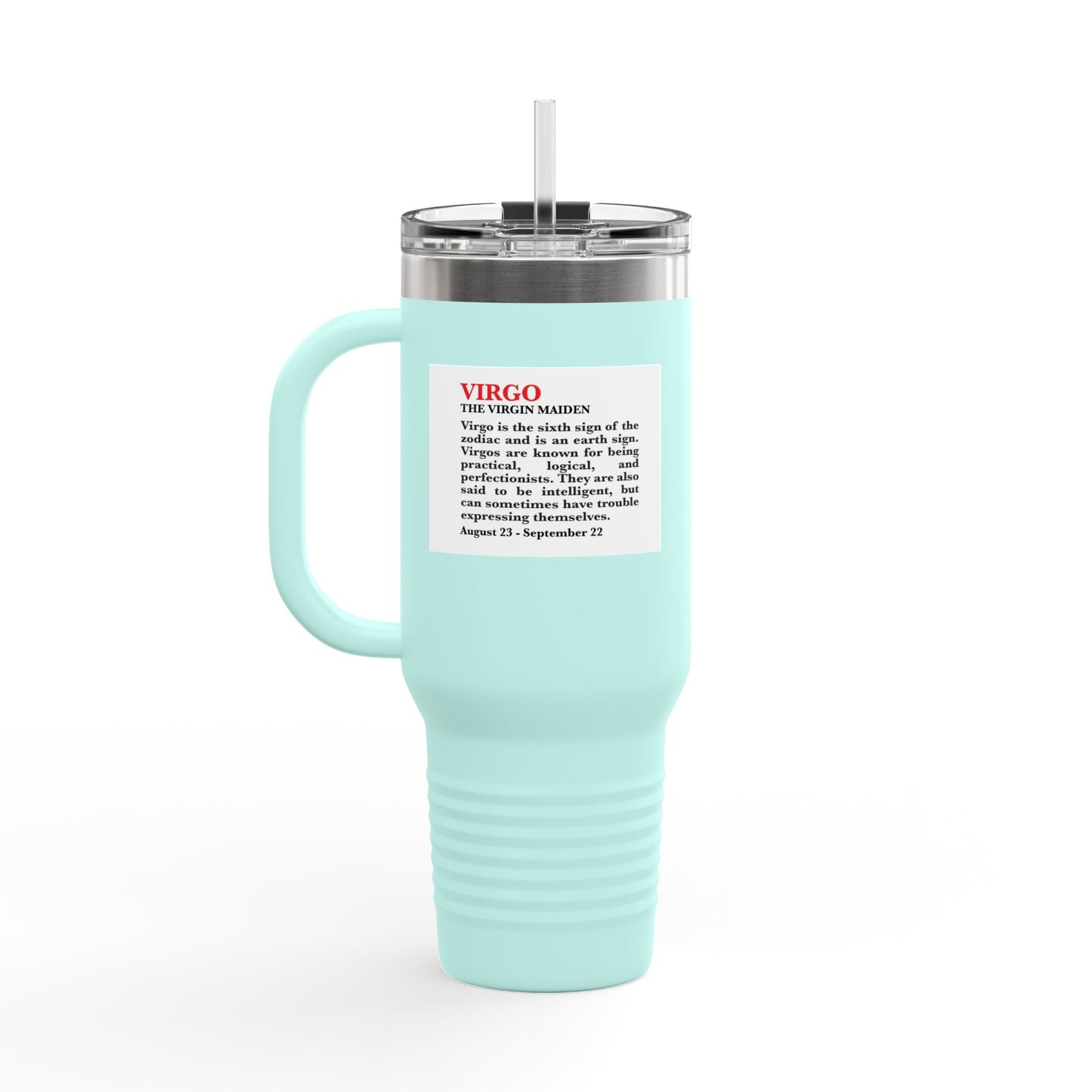 Virgo Insulated Travel Mug, 40oz, Perfect for Zodiac Fans, Coffee, Tea, Water