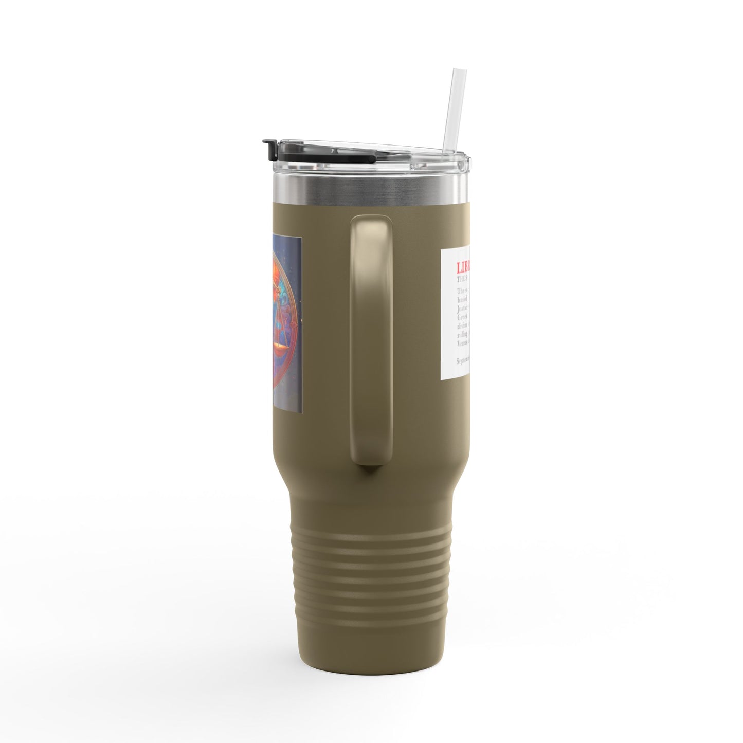 Libra Insulated Travel Mug, 40oz, Perfect for Zodiac Fans, Coffee, Tea, Water