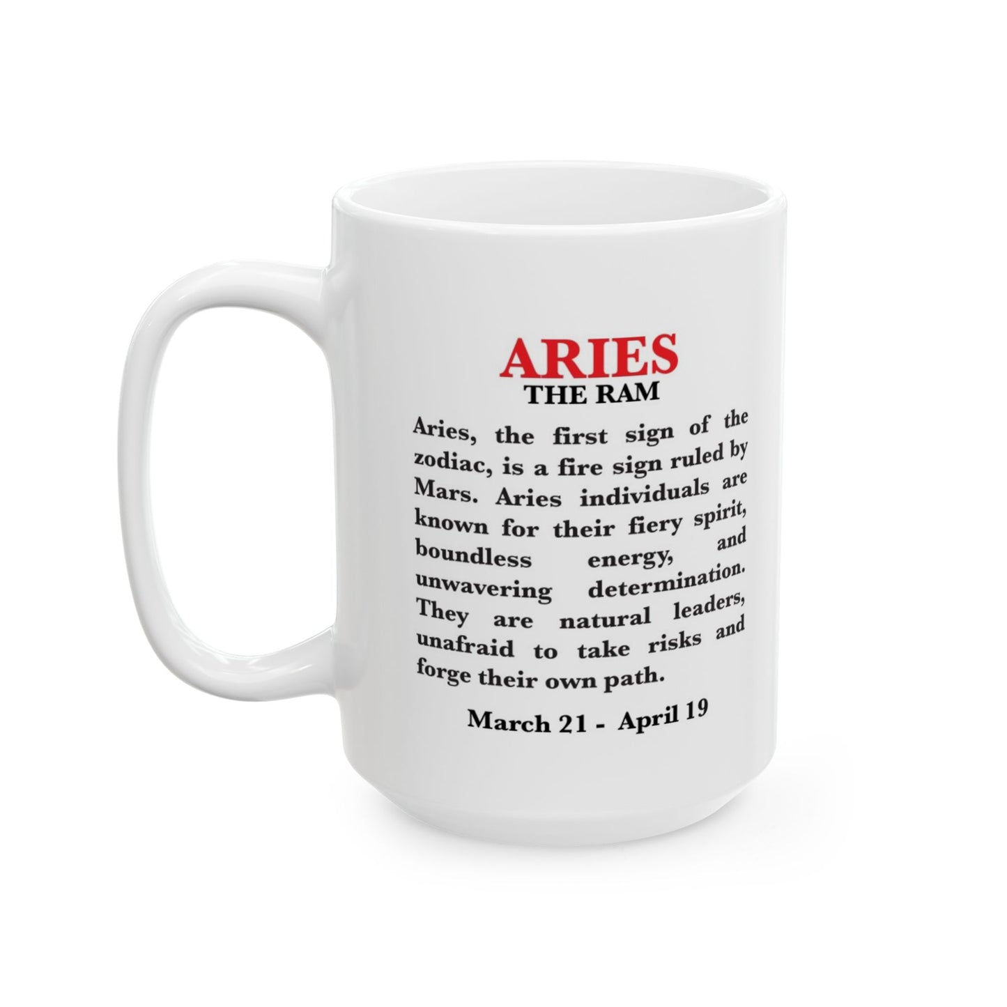 Aries Zodiac Ceramic Mug, Astrology Coffee Cup, Horoscope Drinkware for Aries Lovers, March/April Birthday Gift, Star Sign Mug, Unique Gift