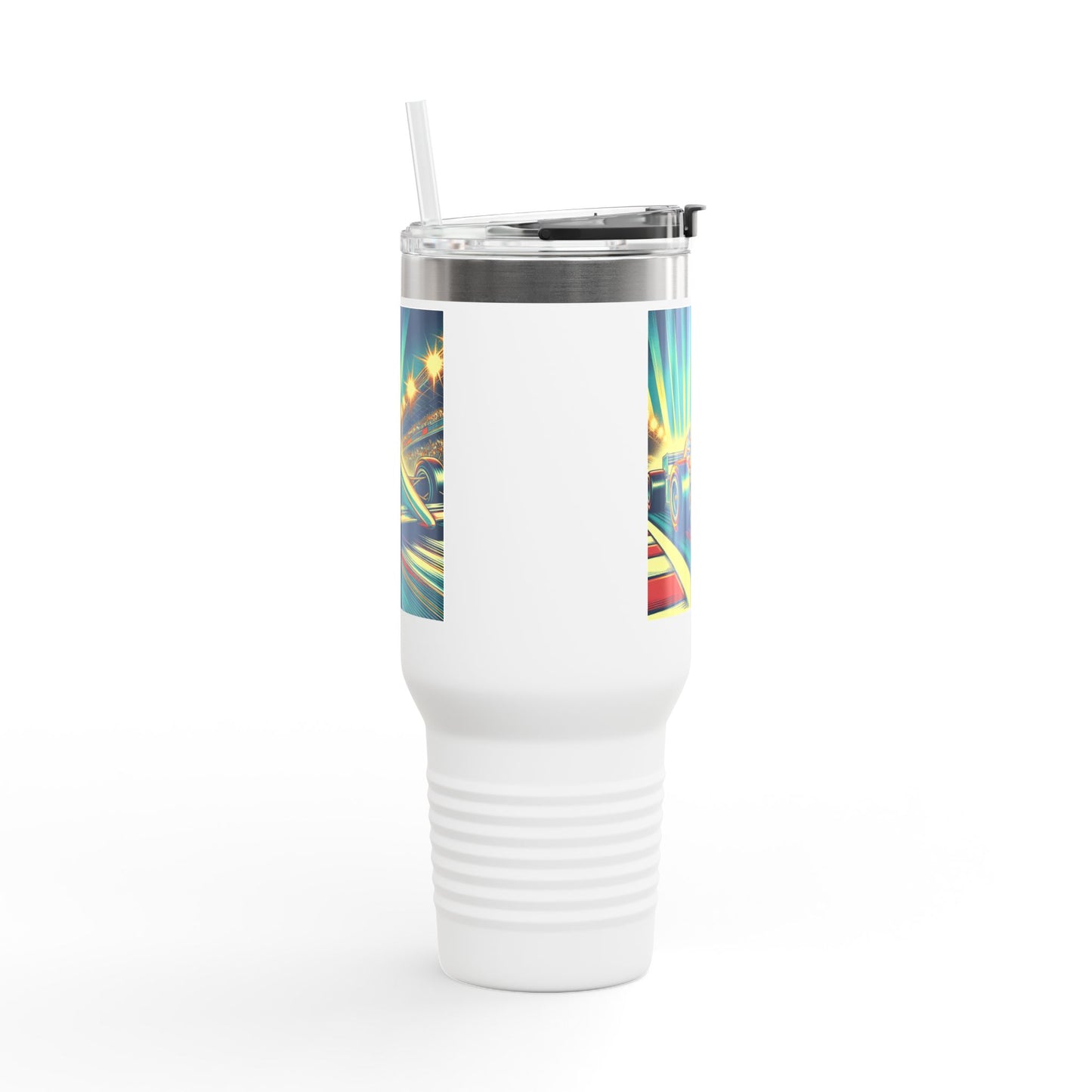 Vintage F1 Insulated Travel Mug, 40oz, Perfect for Fans, Sports Events, Coffee, Tea, Water