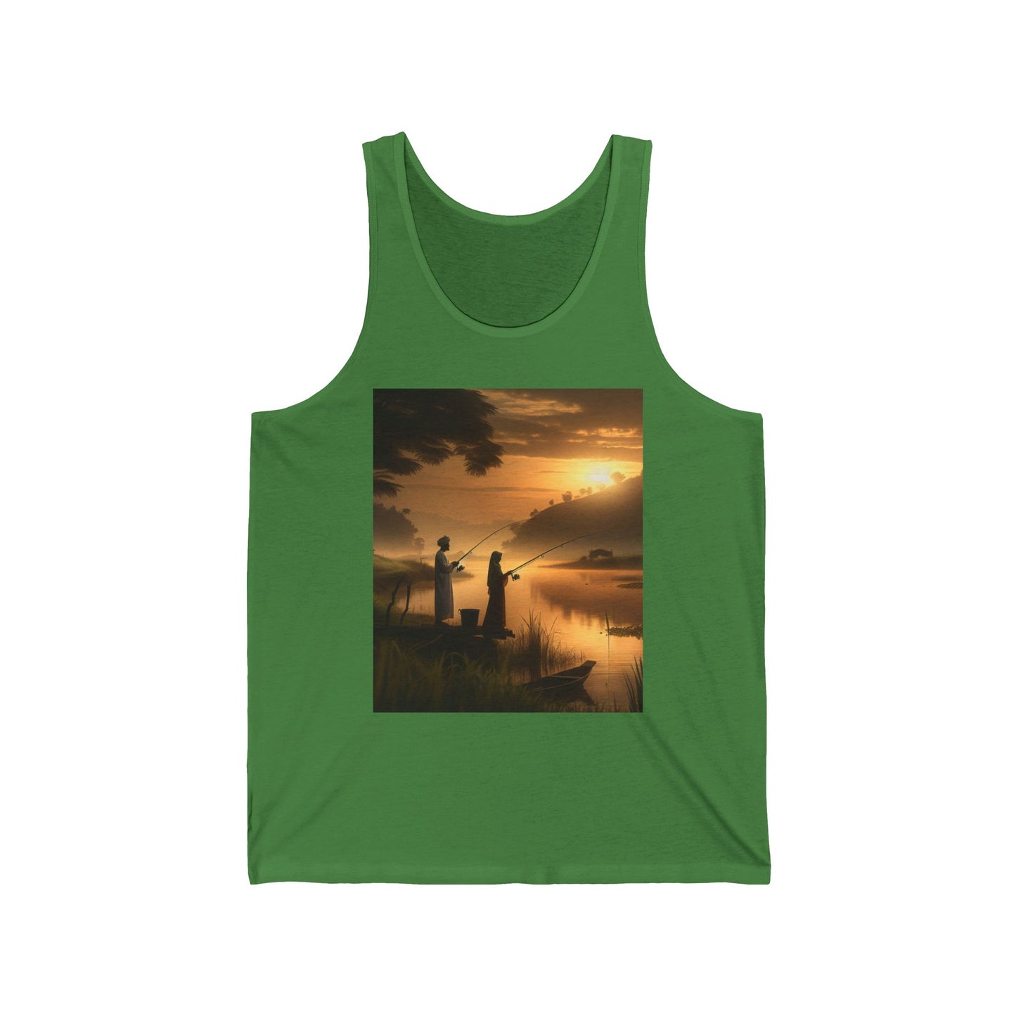 Fishing Unisex Jersey Tank Top - Perfect for Festivals & Casual Wear