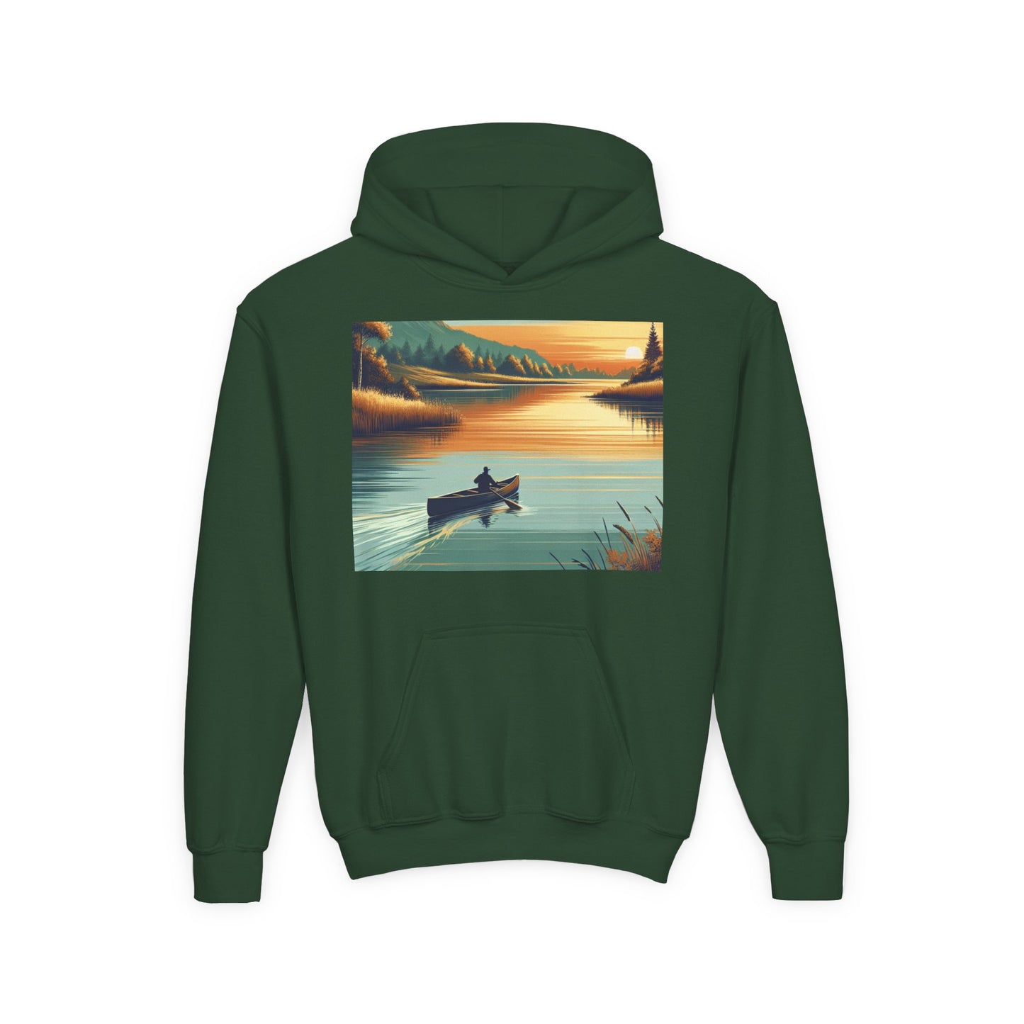 Canoeing Youth Hoodie - Heavy Blend Sweatshirt