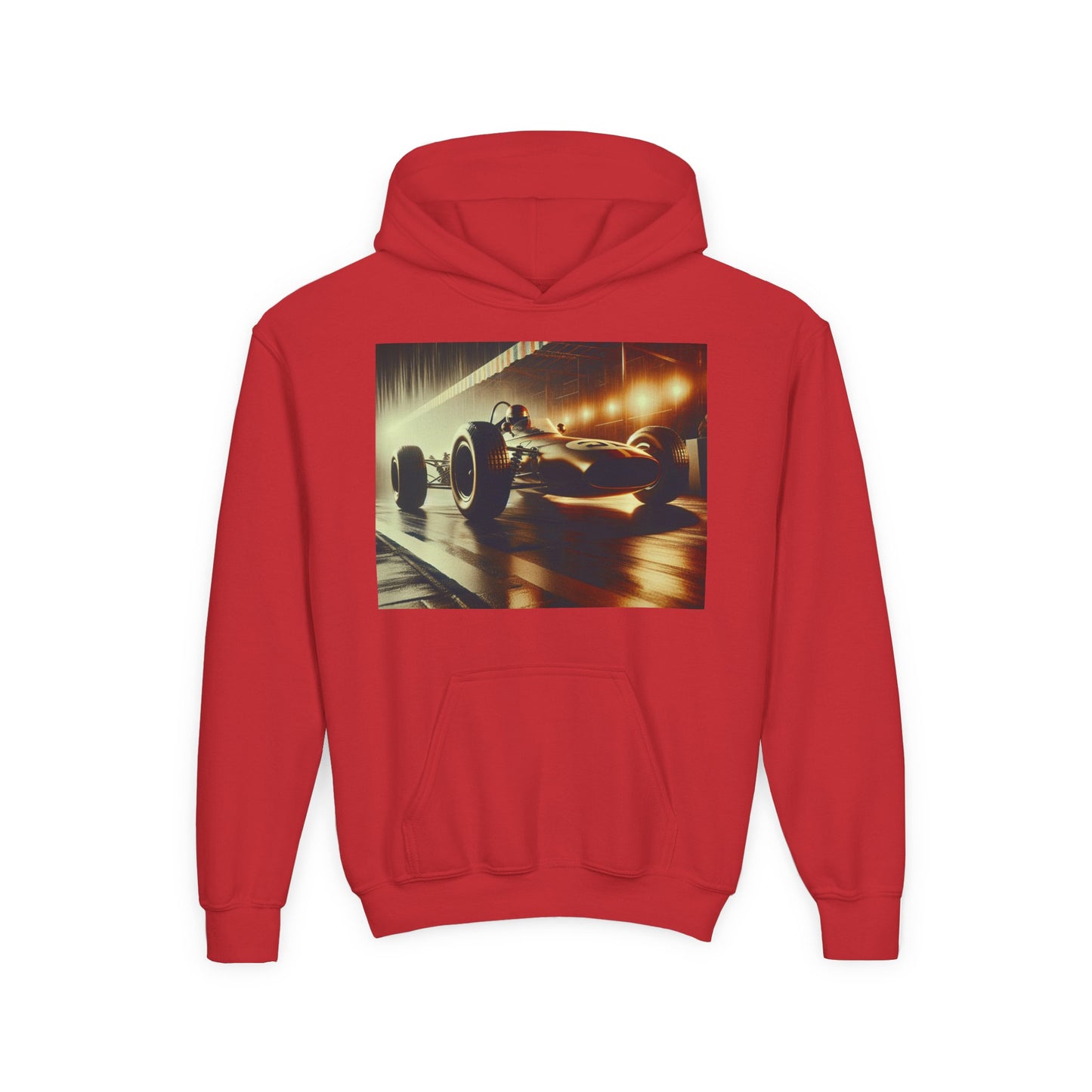 Vintage F1 Youth Hoodie - Heavy Blend Sweatshirt