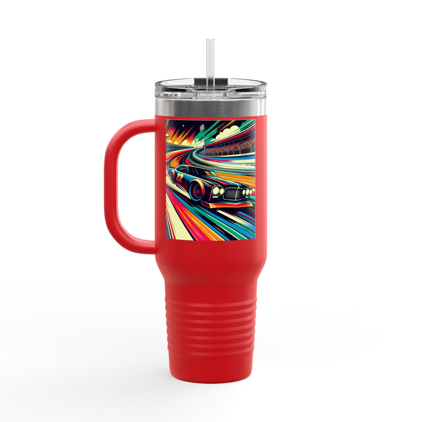 Vintage NASCAR Insulated Travel Mug, 40oz, Perfect for Fans, Sports Events, Coffee, Tea, Water