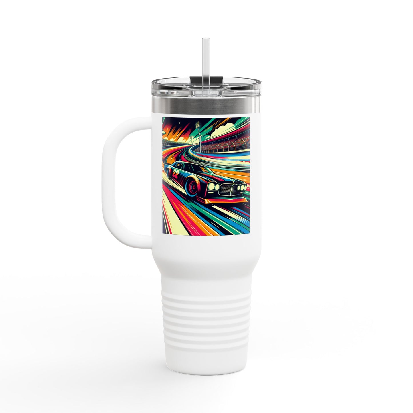 Vintage NASCAR Insulated Travel Mug, 40oz, Perfect for Fans, Sports Events, Coffee, Tea, Water