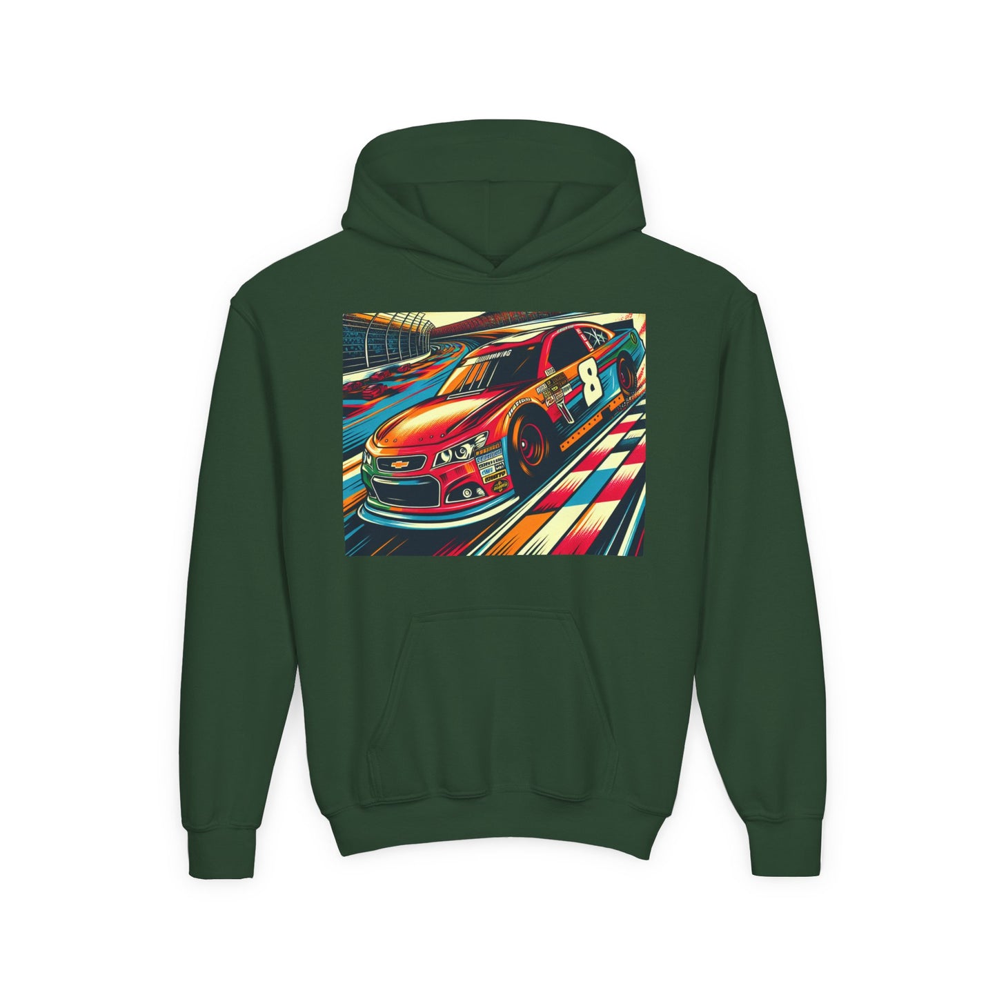 Nascar 8 Youth Hoodie - Heavy Blend Sweatshirt