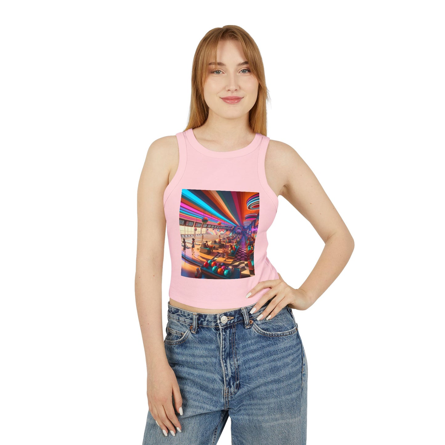 Bowling Women's Micro Rib Racer Tank Top