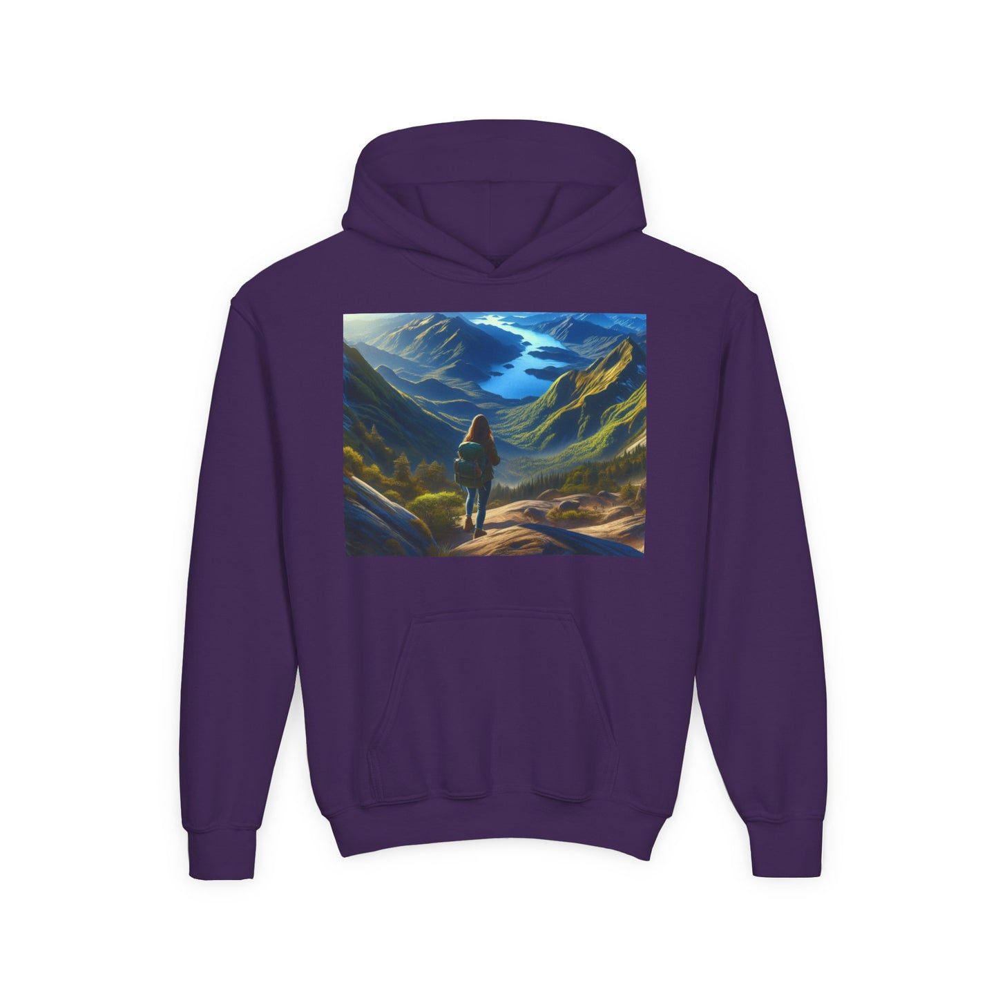 Hiking Youth Hoodie - Heavy Blend Sweatshirt
