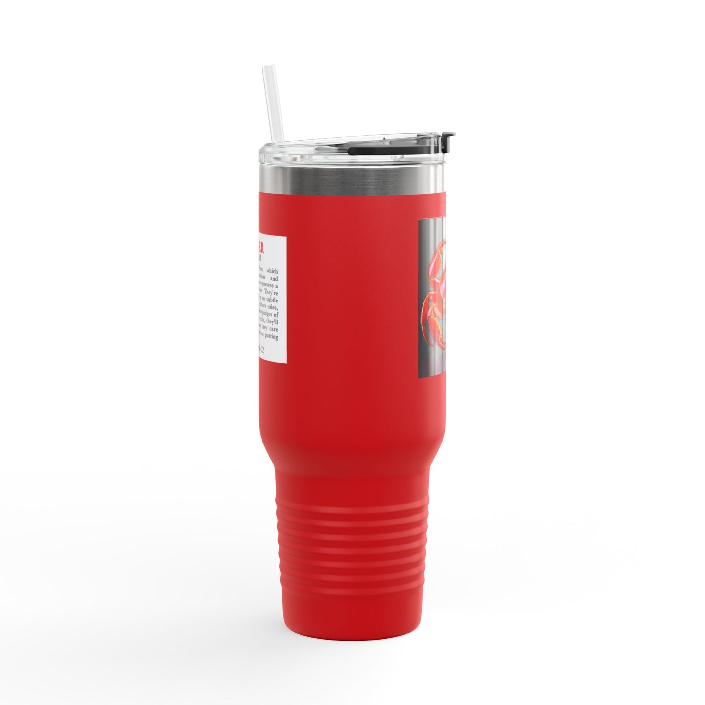 Cancer Insulated Travel Mug, 40oz, Perfect for Zodiac Fans, Coffee, Tea, Water