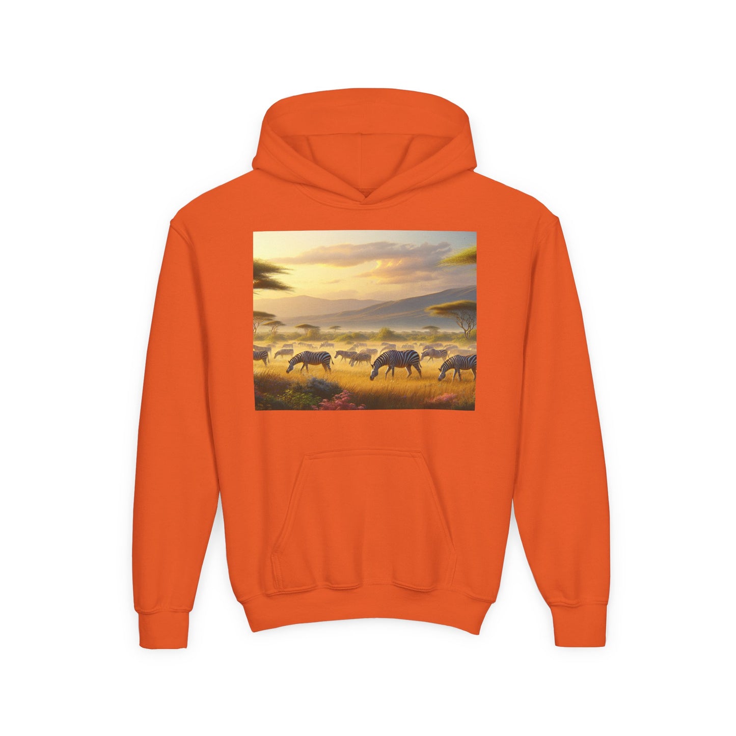 Zebras Youth Hoodie - Heavy Blend Sweatshirt