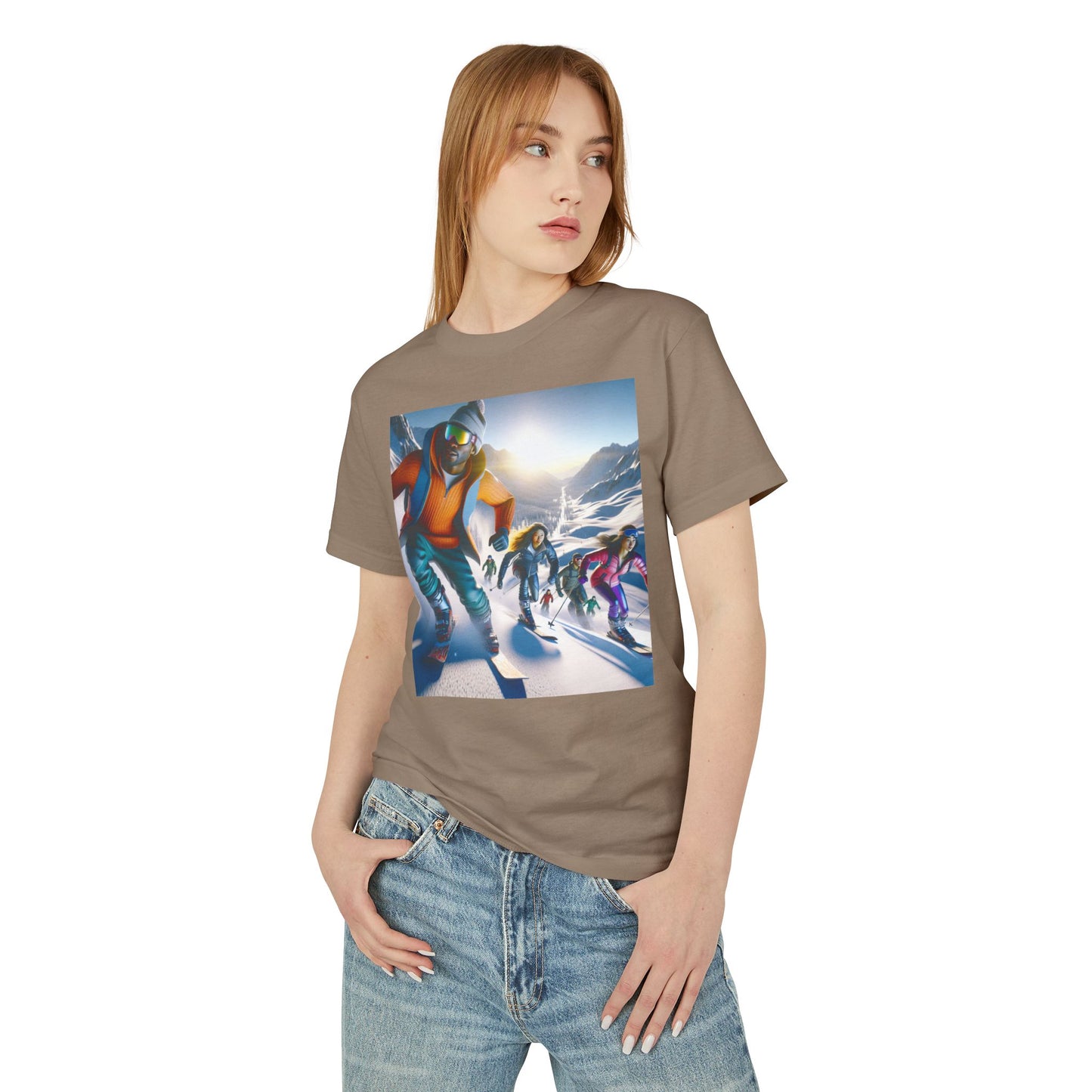 Skiing Heavyweight Tee - Unisex Garment-Dyed Shirt