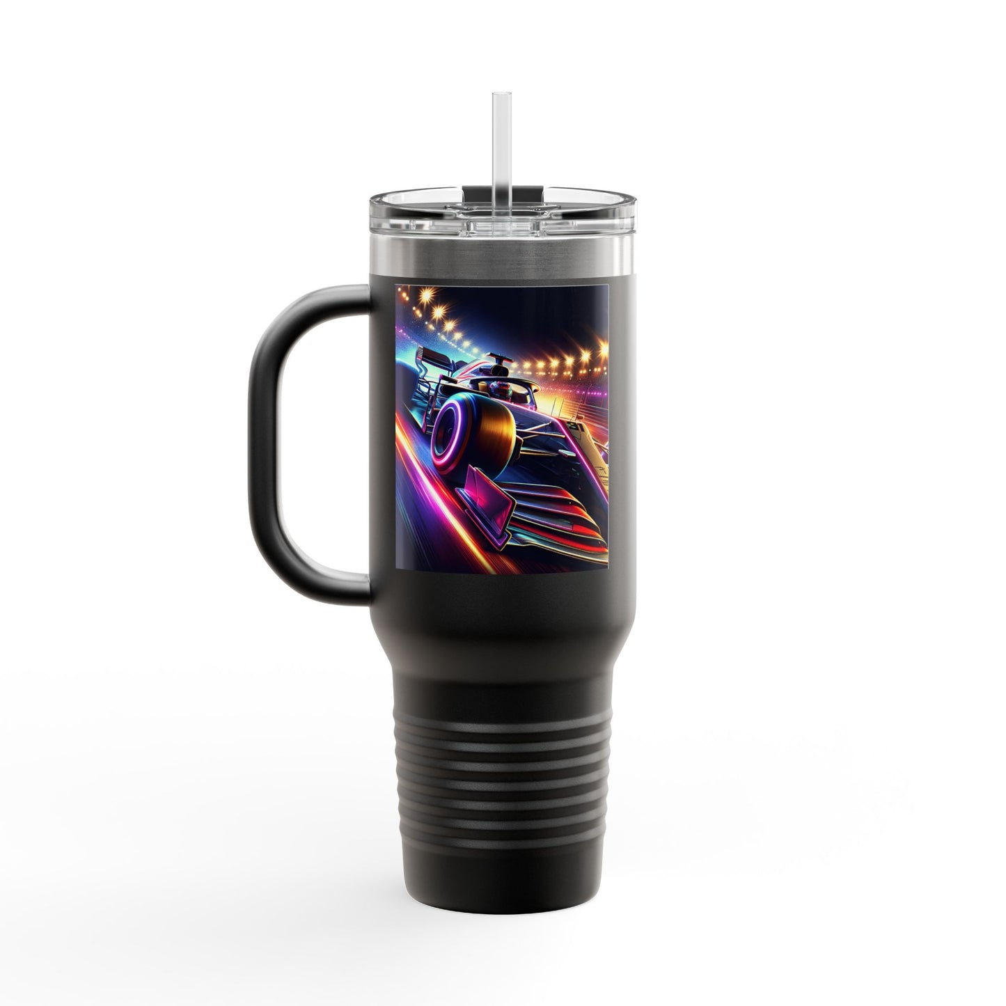 Vintage F1 Insulated Travel Mug, 40oz, Perfect for Fans, Sports Events, Coffee, Tea, Water