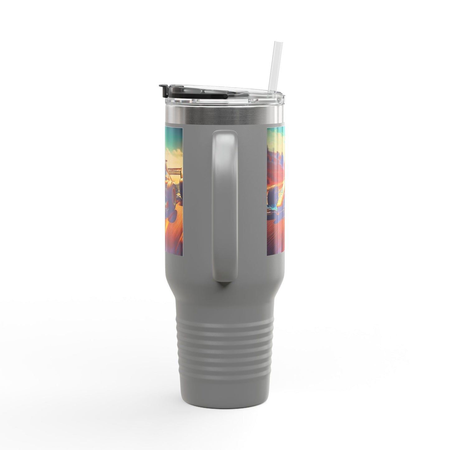 Vintage F1 Insulated Travel Mug, 40oz, Perfect for Fans, Sports Events, Coffee, Tea, Water