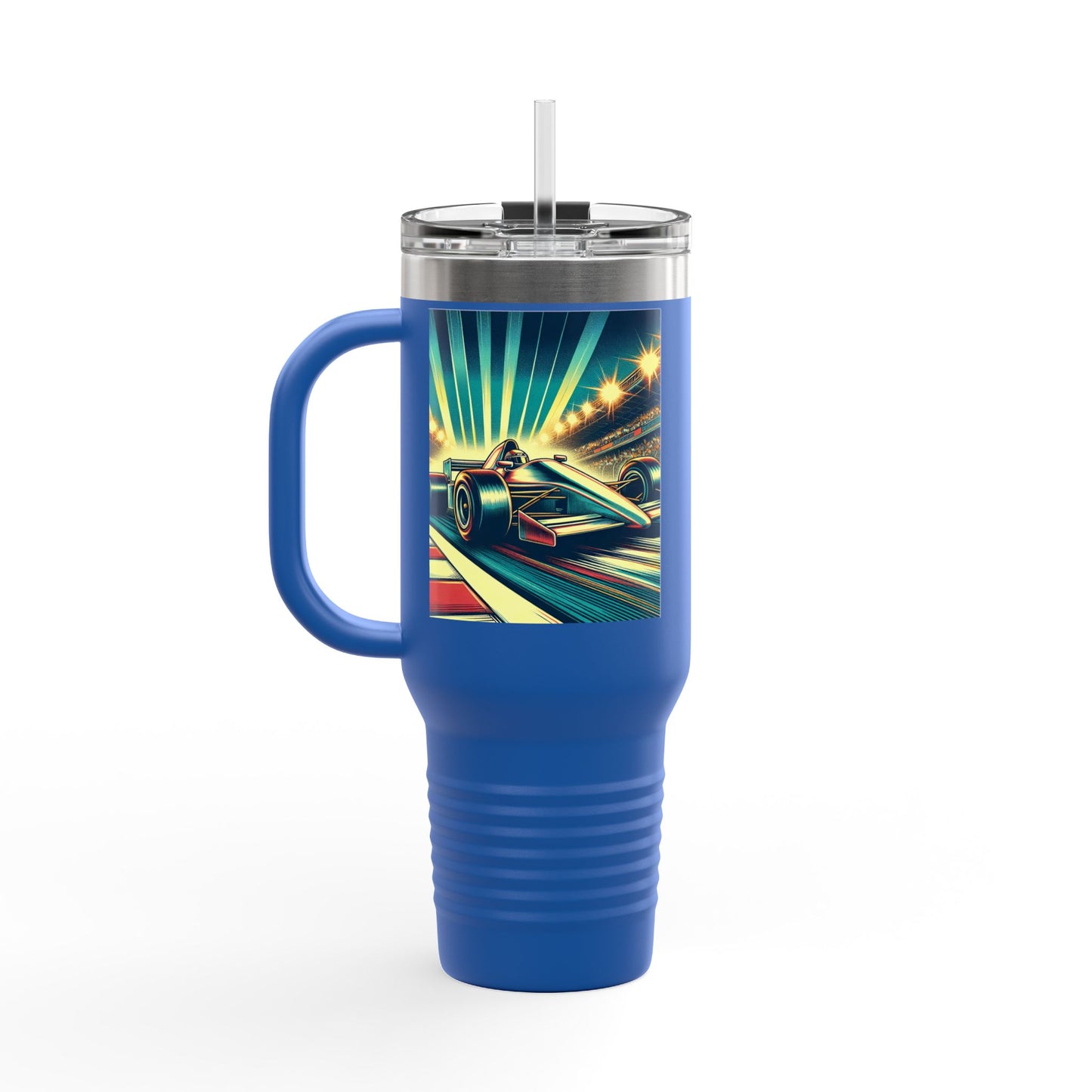 Vintage F1 Insulated Travel Mug, 40oz, Perfect for Fans, Sports Events, Coffee, Tea, Water