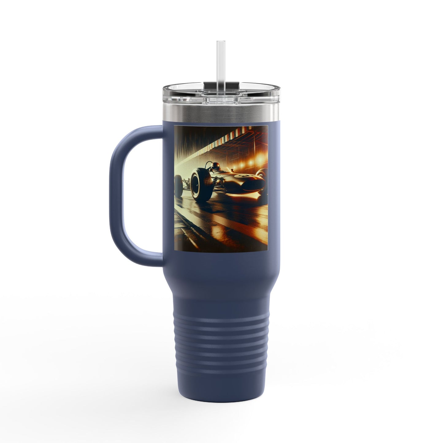 Vintage F1 Insulated Travel Mug, 40oz, Perfect for Fans, Sports Events, Coffee, Tea, Water