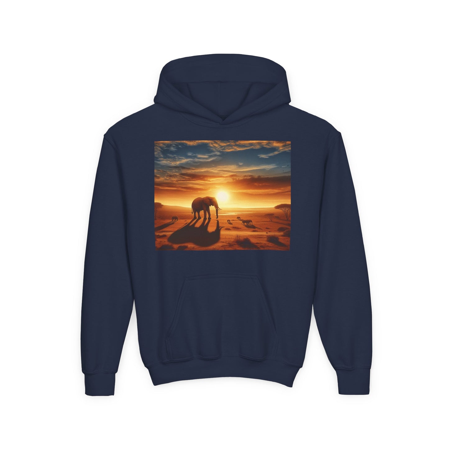 Elephants Youth Hoodie - Heavy Blend Sweatshirt