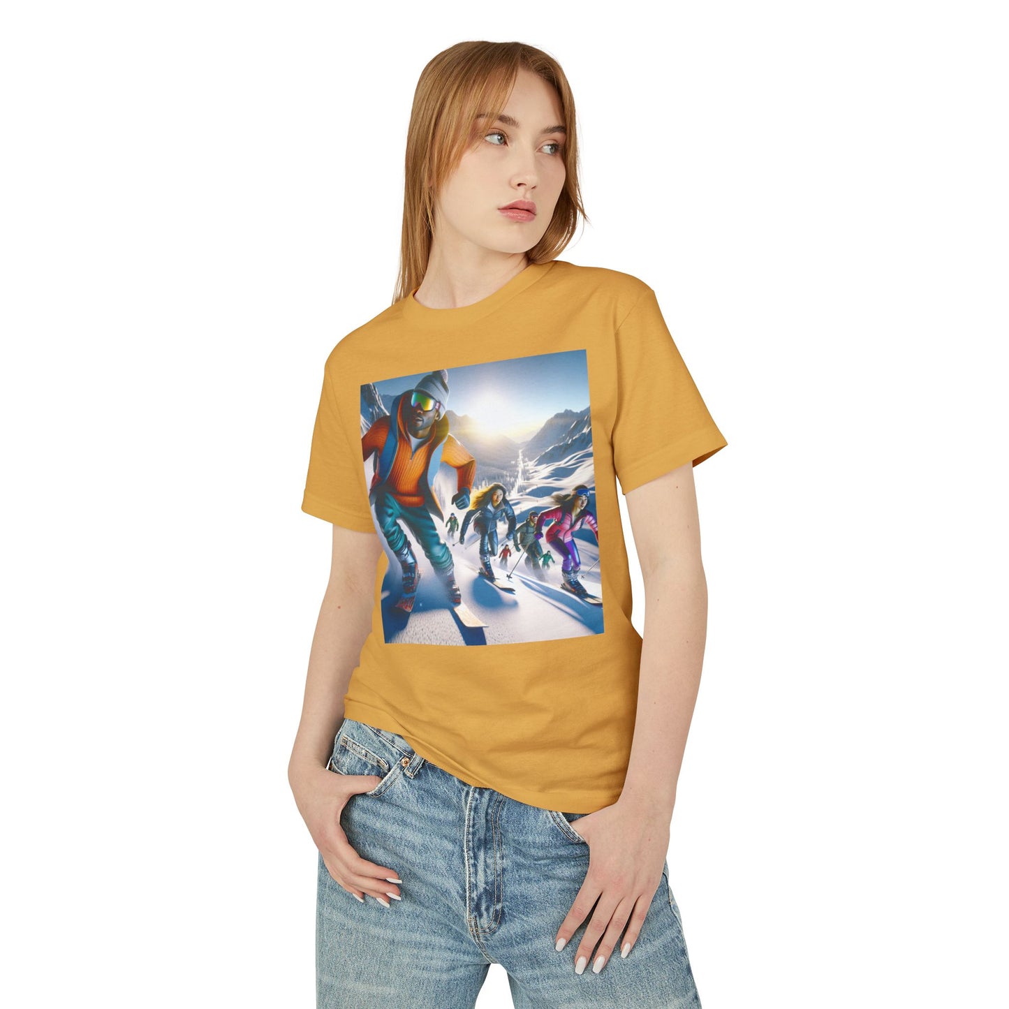 Skiing Heavyweight Tee - Unisex Garment-Dyed Shirt