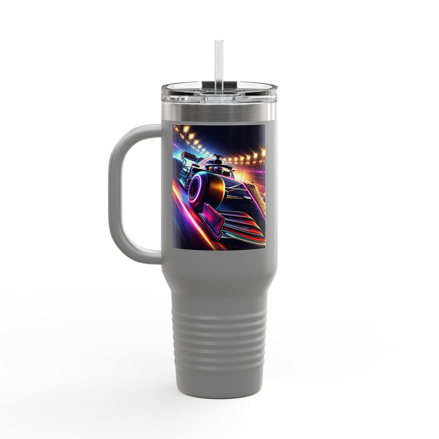 Vintage F1 Insulated Travel Mug, 40oz, Perfect for Fans, Sports Events, Coffee, Tea, Water