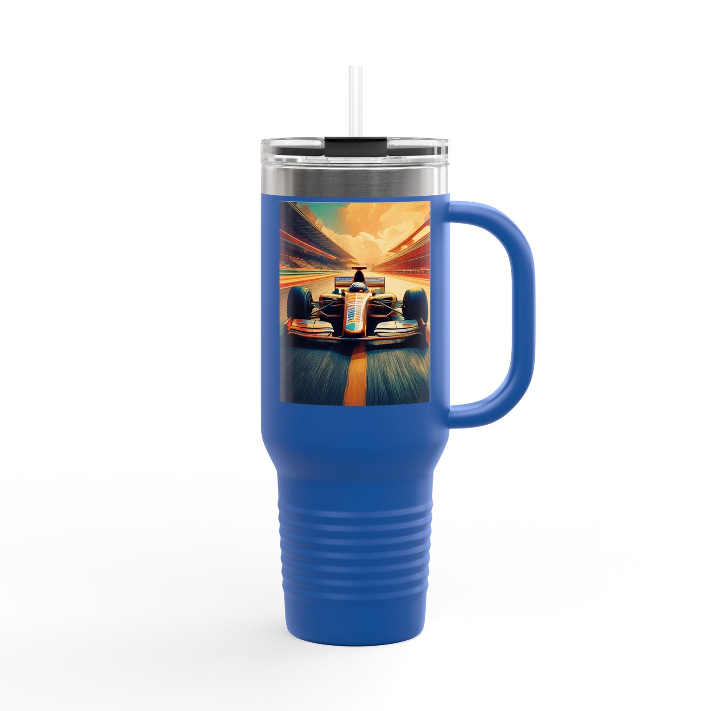Vintage F1 Insulated Travel Mug, 40oz, Perfect for Fans, Sports Events, Coffee, Tea, Water