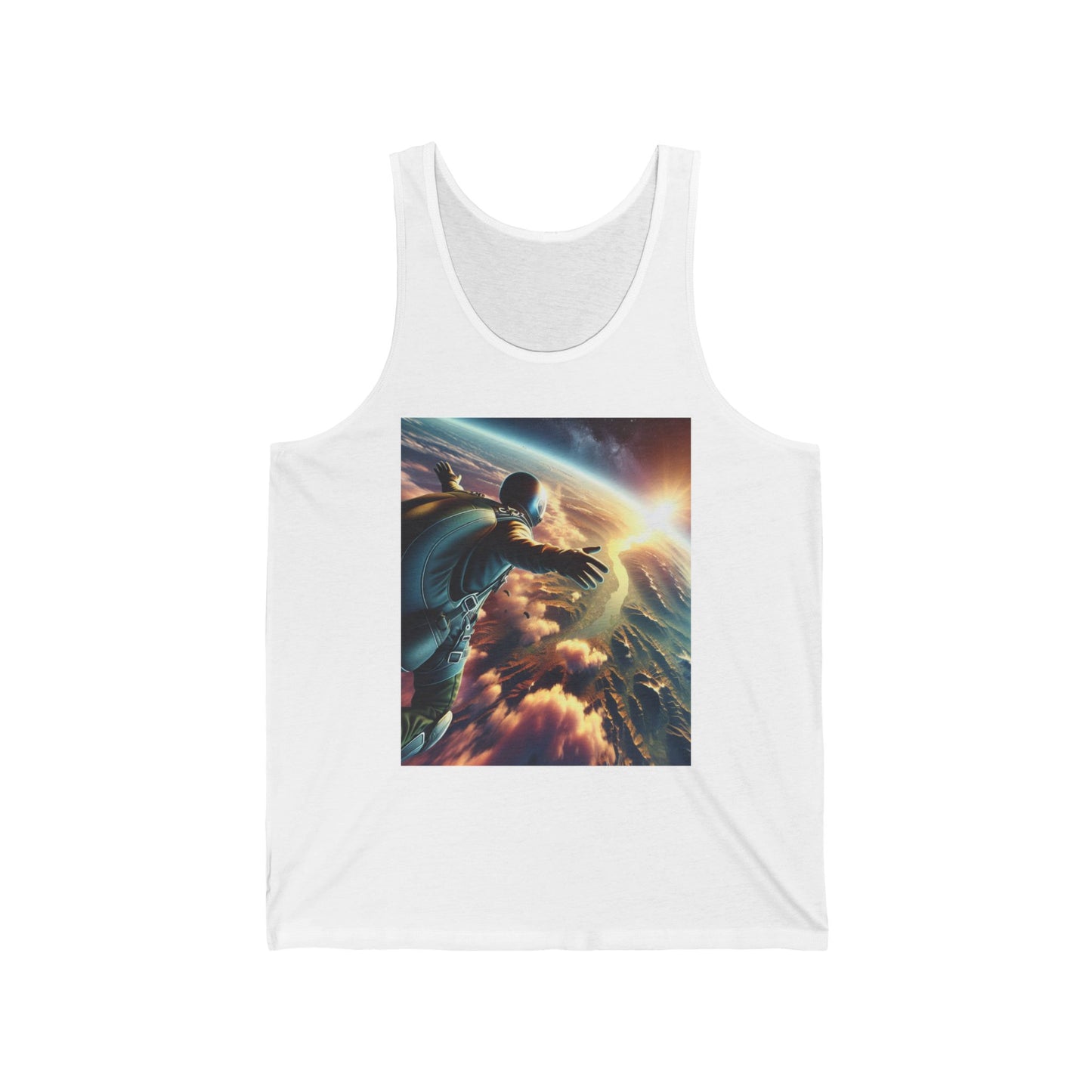 Skydiving Unisex Jersey Tank Top - Perfect for Festivals & Casual Wear
